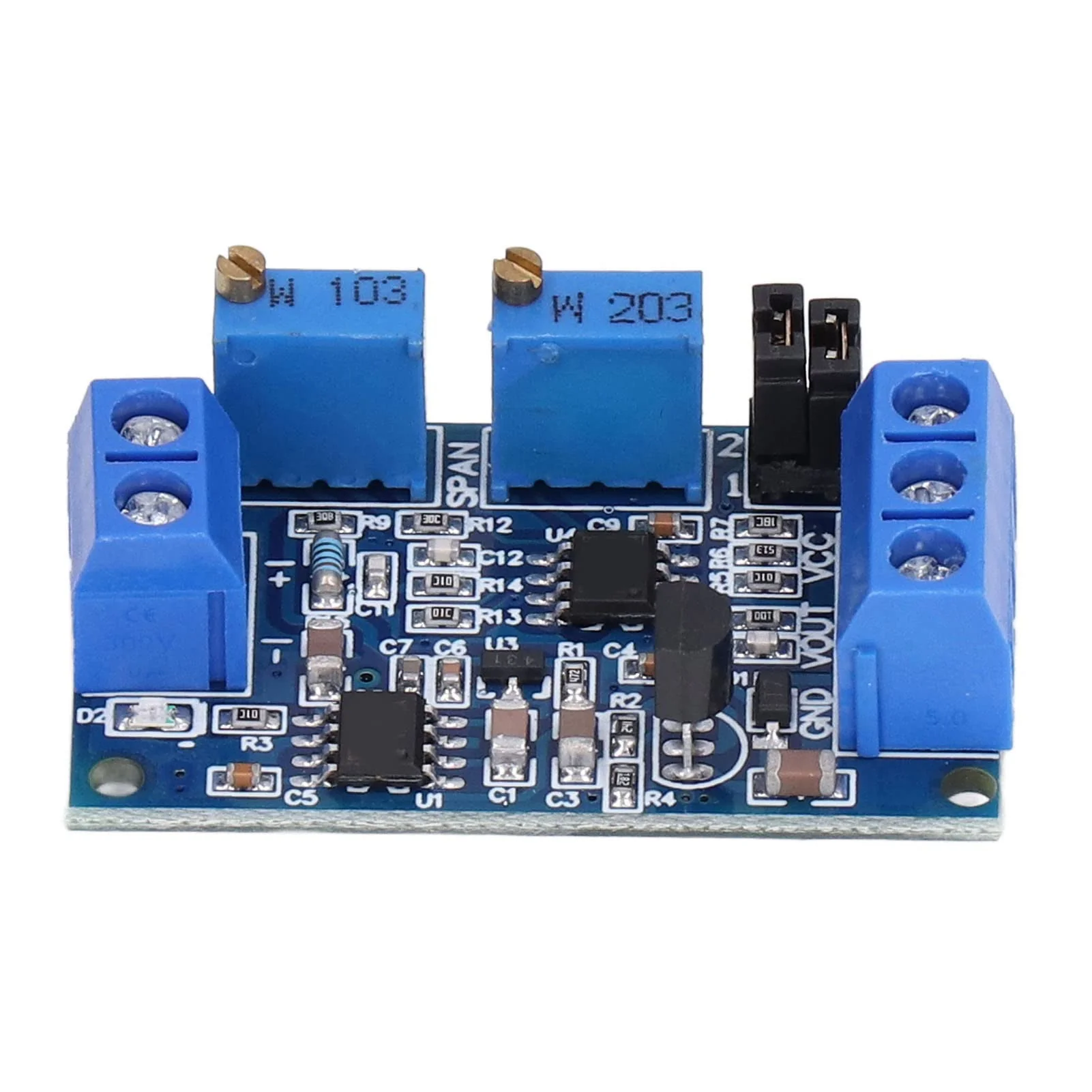 Eujgoov Current Voltage Converter Module 0/4-20mA Signal Conversion Board 0-3.3V/5V/10V Voltage Transmitter