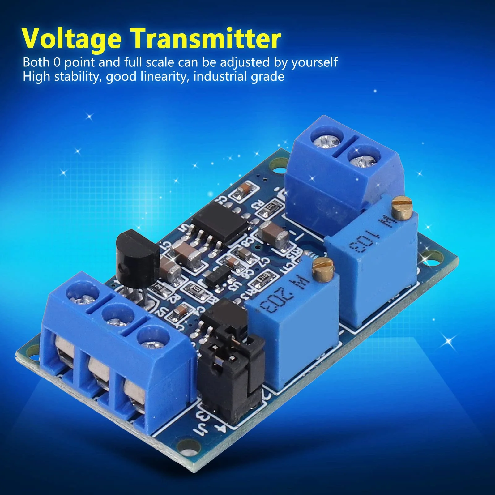 Eujgoov Current Voltage Converter Module 0/4-20mA Signal Conversion Board 0-3.3V/5V/10V Voltage Transmitter - Image 3