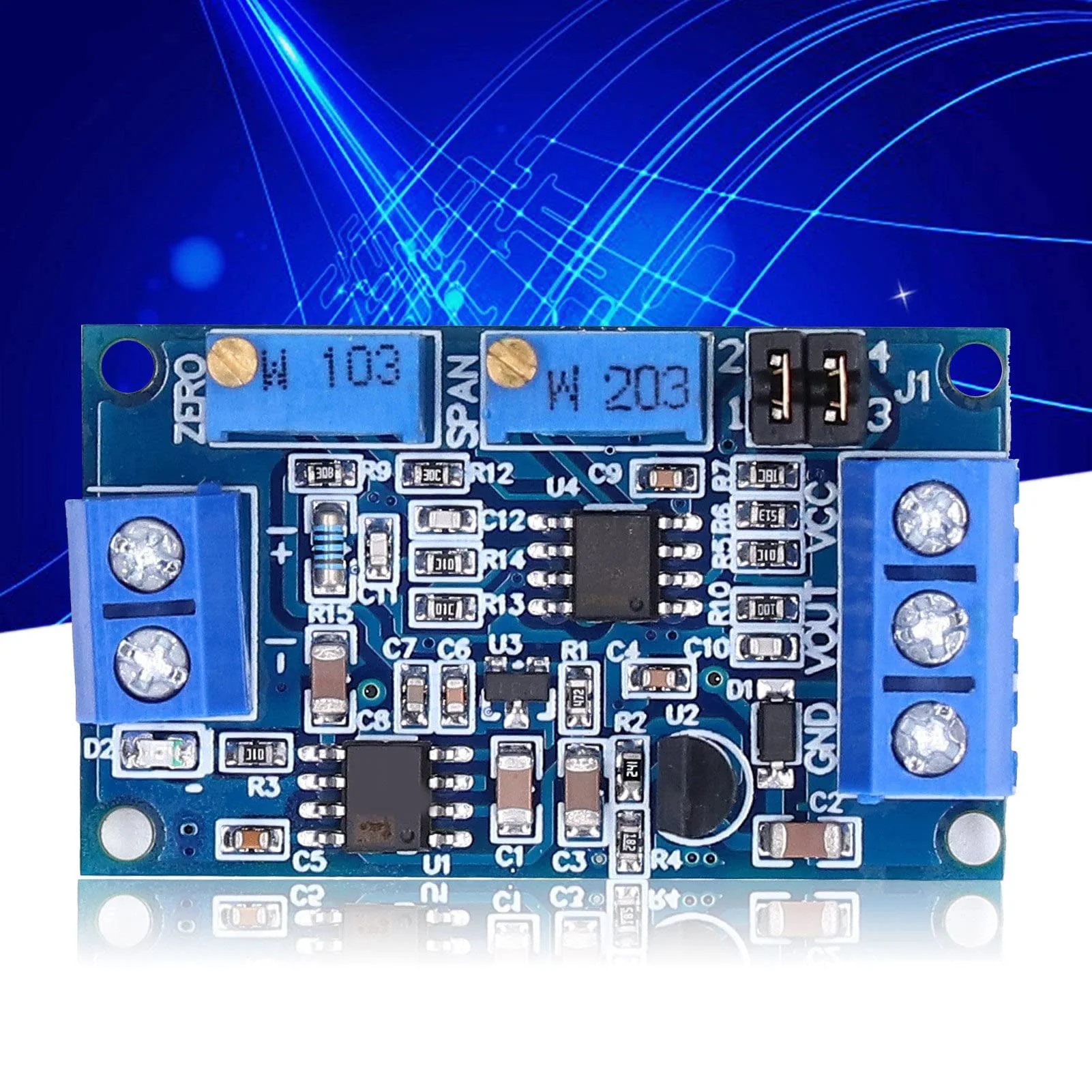 Eujgoov Current Voltage Converter Module 0/4-20mA Signal Conversion Board 0-3.3V/5V/10V Voltage Transmitter - Image 4