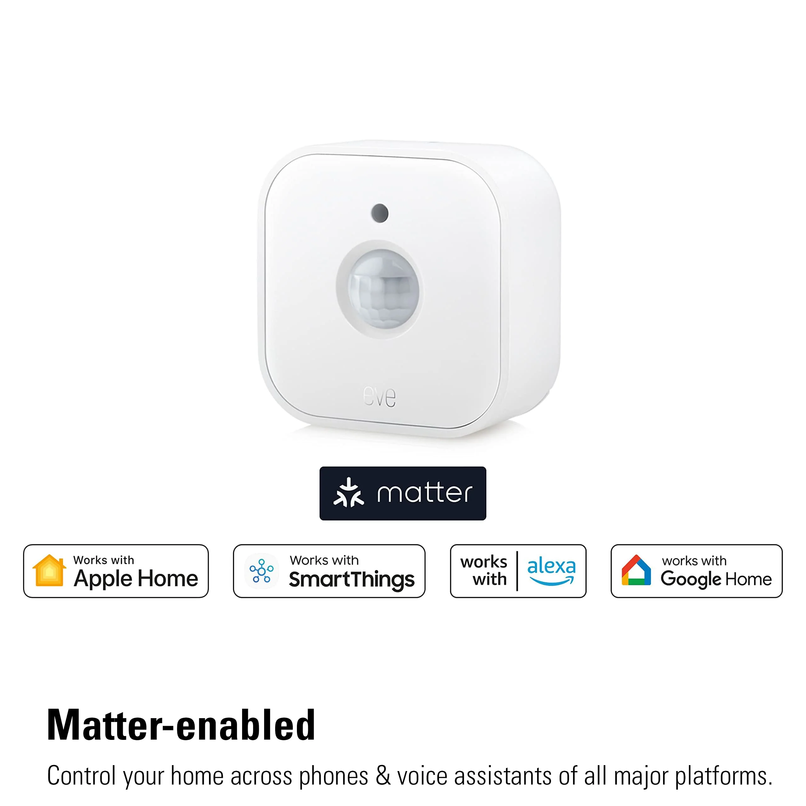 Eve Motion (Matter) - Smart motion sensor with light sensor, IPX3 water resistance, automatic activation of lights and devices, Thread - Image 2