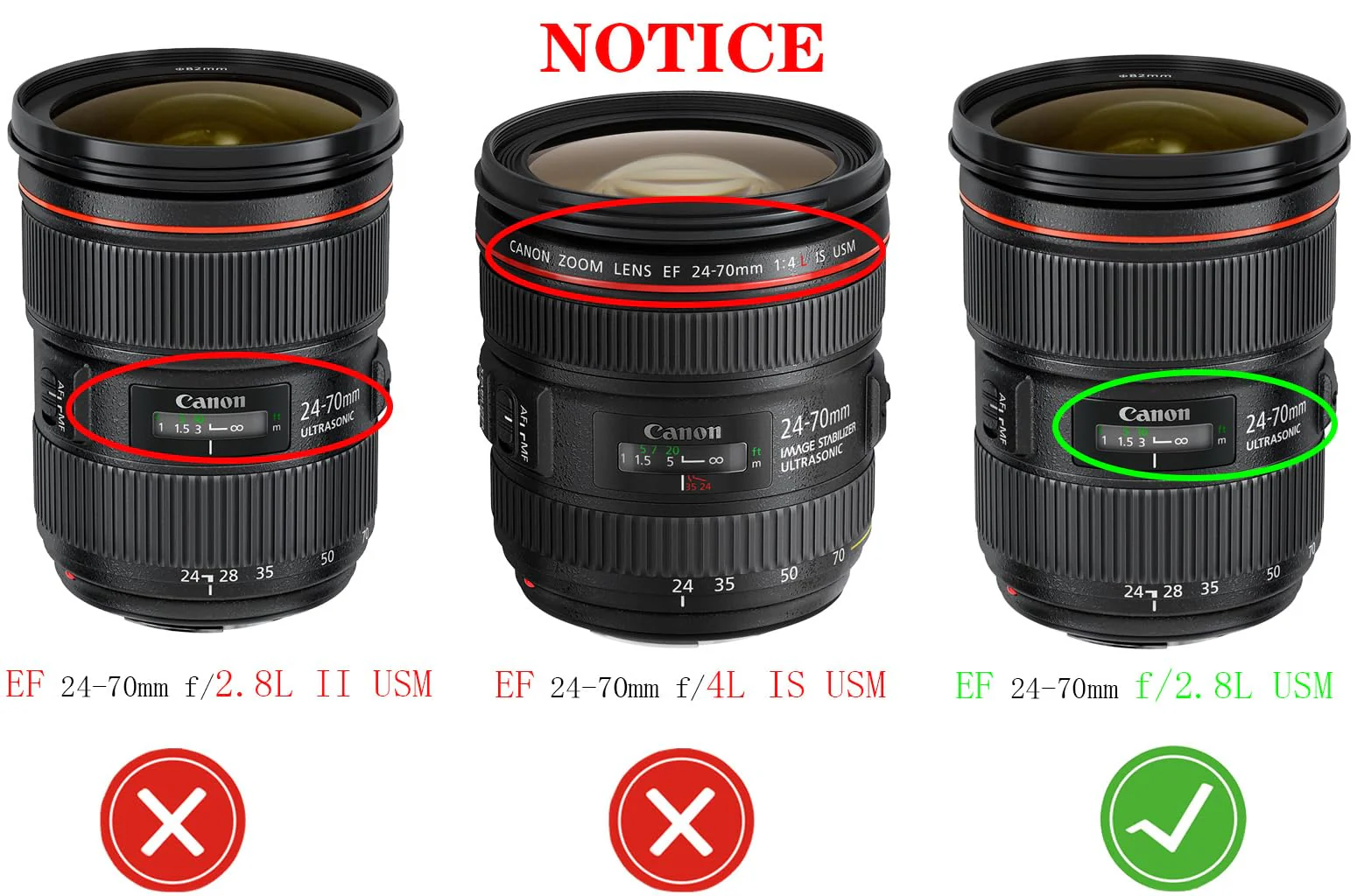 EW-83F Lens Hood for Canon EF 24-70mm f/2.8L USM(Not Fit EF 24-70mm f/2.8L II USM),HUIPUXIANG 77mm Lens Hood - Image 2