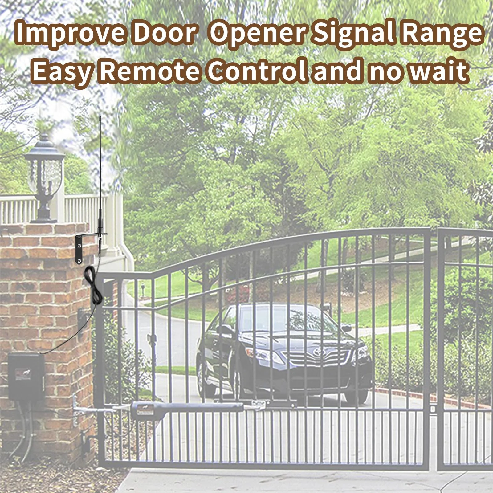 Extended Long Range 433Mhz 433.92MHz Flexible Whip Receiver Antenna for Remote GTO Mighty Mule LiftMaster Ghost Etc Smart Gate Door Opener Alarm System Signal Booster,Distance up to 500 ft+, Eifagur - Image 5