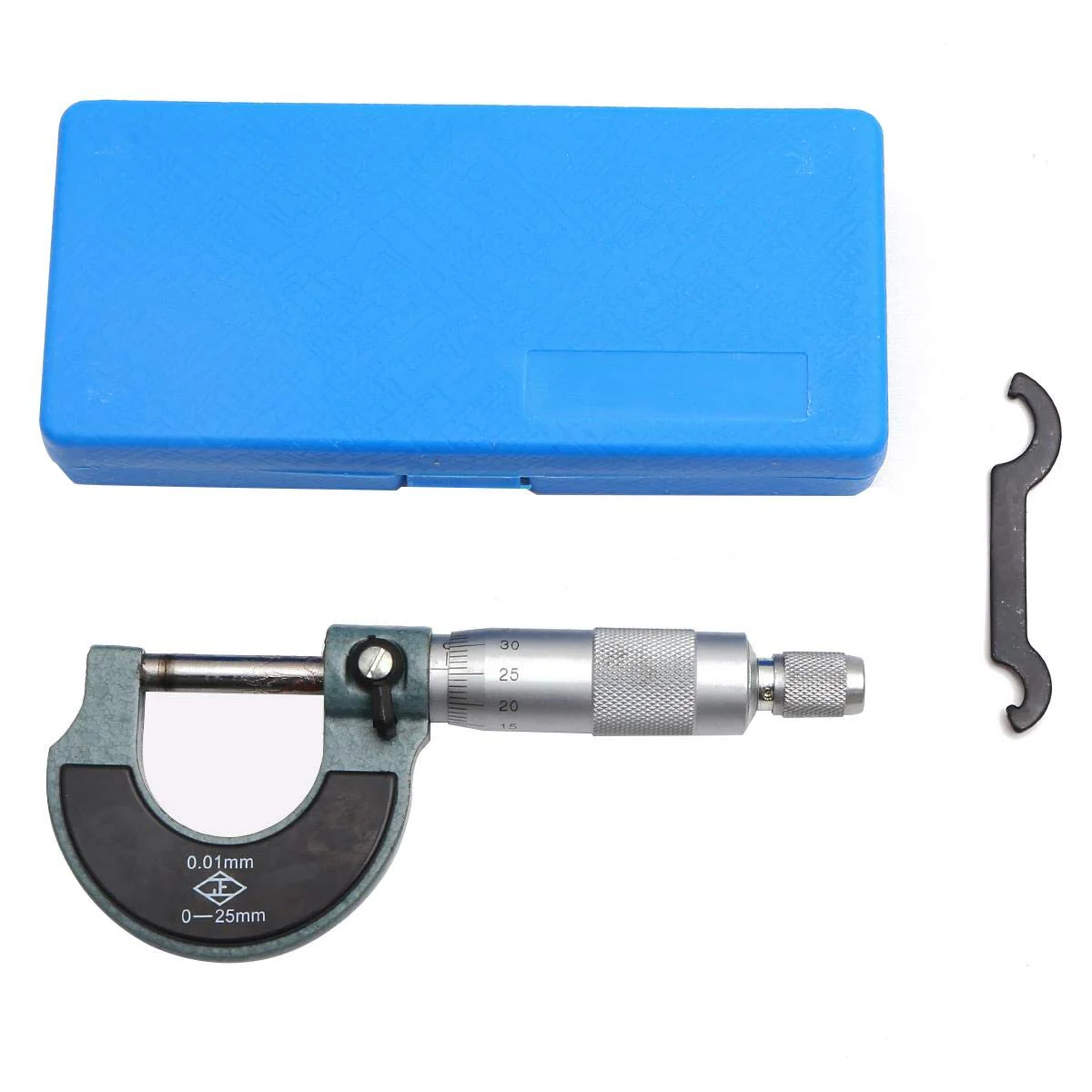 External Micrometer Metric 0-25mm High Precision with Carbide Tipped Anvils Metalworking Engineering and Mechanic Car Repair Precise Measuring Tool TOPWAY 401301 Grade A