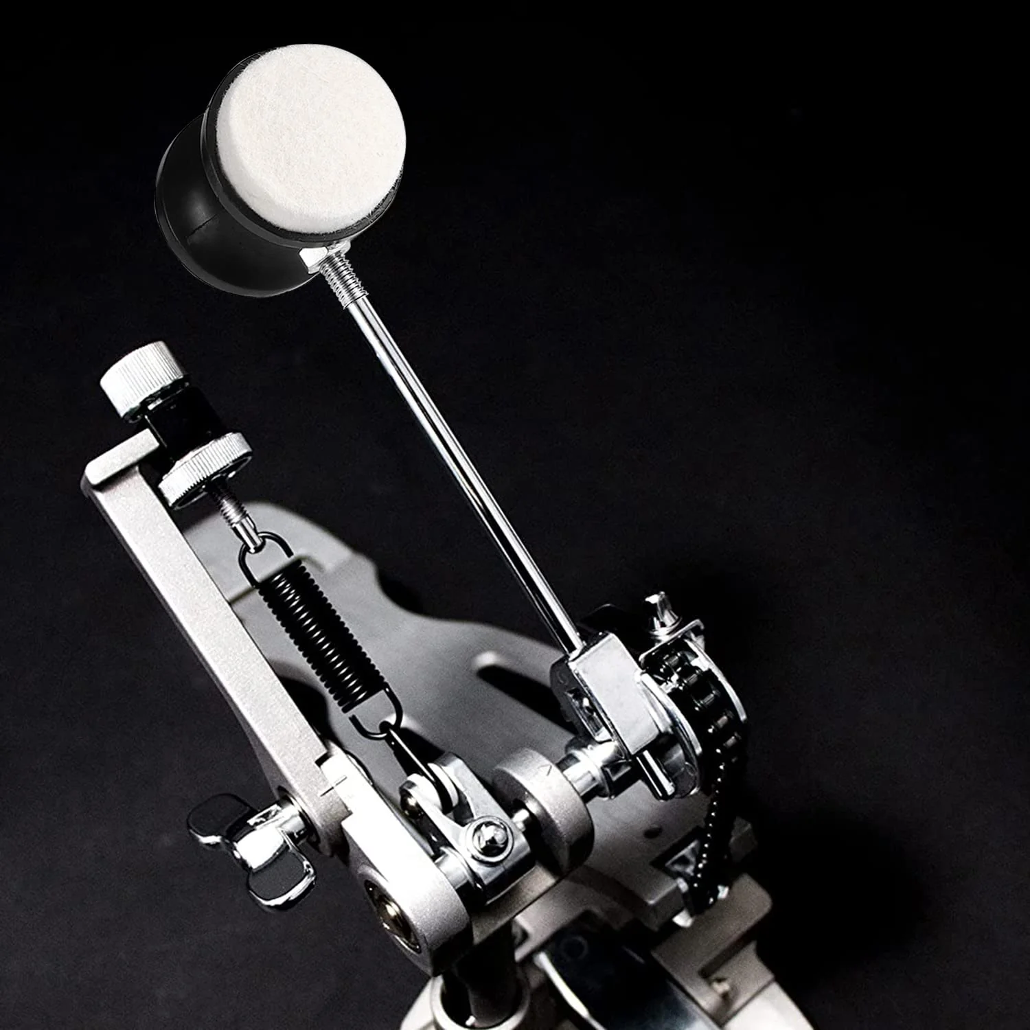 Facmogu 2PCS Dual Sided Bass Drum Pedal Beater, Bass Drum Pedal Beater for Percussion Instrument Accessory Part, Bass Drum Pedal Hammer with Stainless Steel Shaft for Kick Drum Pedal 1PCS Dual Sided Beater - Image 4