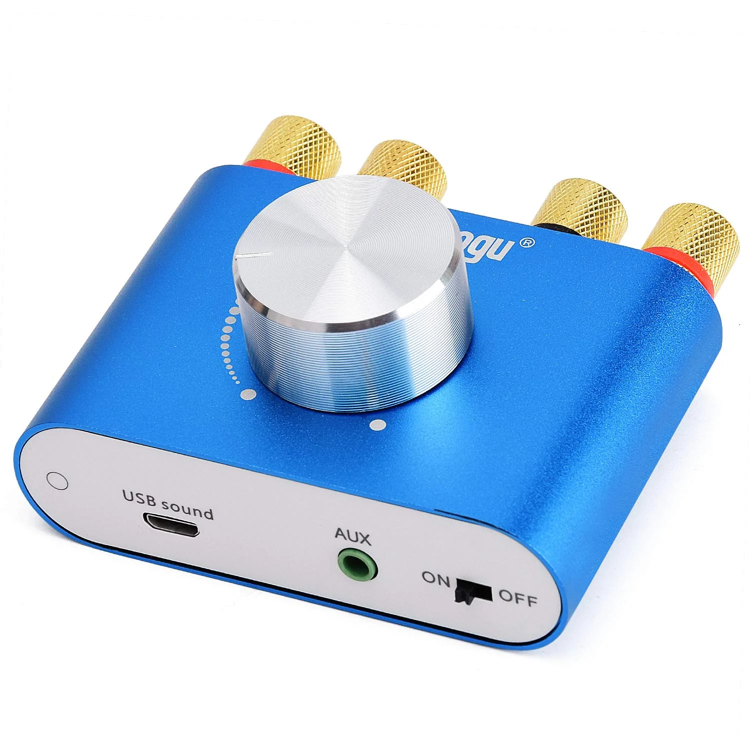Facmogu F900 2 CH Bluetooth Amplifier 100W with Power Supply Adapter DC 12V 5A, 50W + 50W BT 5.0 Mini Wireless Audio Power AMP for Home HiFi Stereo Speaker Blue - Image 4