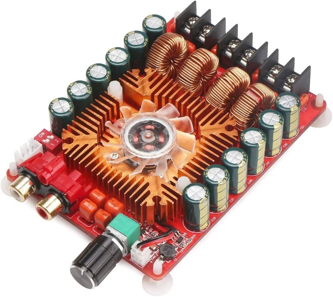 Fasizi TDA7498E 2 x 160 W Dual Channel Audio Amplifier Board, Support BTL Mode 1 x 220 W Single Channel, DC 24 V Digital Stereo Power Amp Module for Car Carrier Computer Speakers DIY