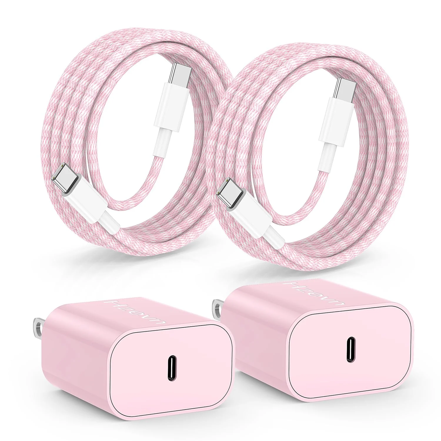 Fast Charging for i Phone 15 Pro Max Charger 2Pack, 20W Type C Fast Charger Block with 6FT Long USB C to USB-C Cable Compatible with iPhone 15/15 Pro/15 Plus/for iPad Pro 13/12.9/11/Pad10th/Mini 6FT+6FT Pink