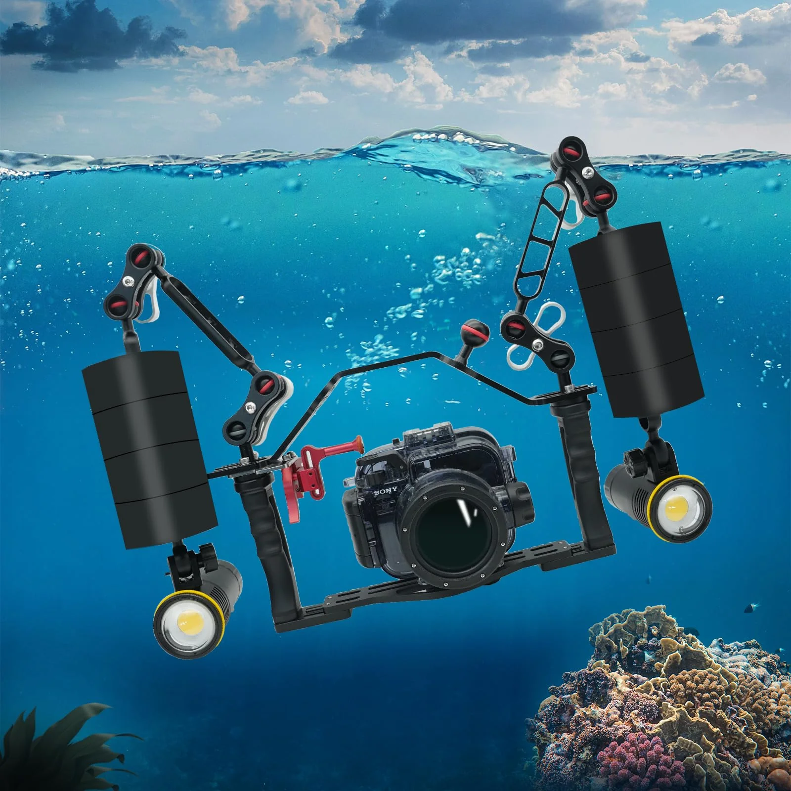 FAXS Jumbo Float Kit Buoyancy Underwater Float for Ultralight/INON/Sea&Sea Arms/WEEFINE/MINIFOCUS Arms Faxs2.5 X 1.5inch - Image 2