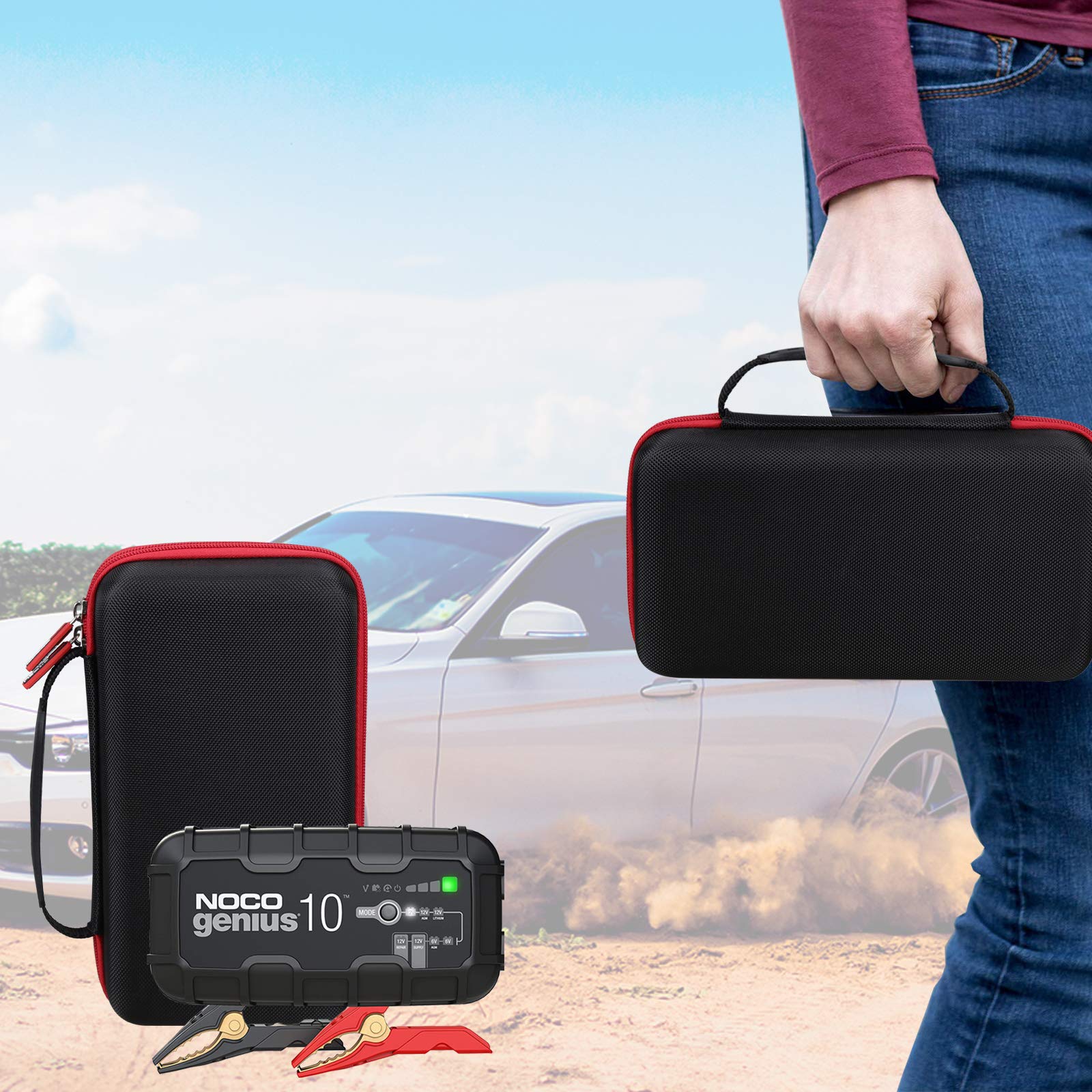 FBLFOBELI Hard Travel Case Compatible with NOCO GENIUS10, 10-Amp Fully-Automatic Smart Battery Charger (Case Only) for NOCO GENIUS10 - Image 9