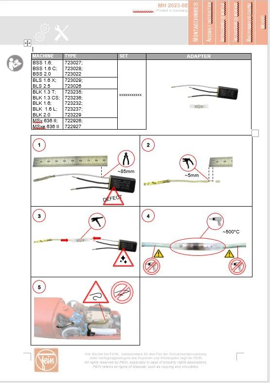 Fein Fe Capacitor 30722178016 - Image 4