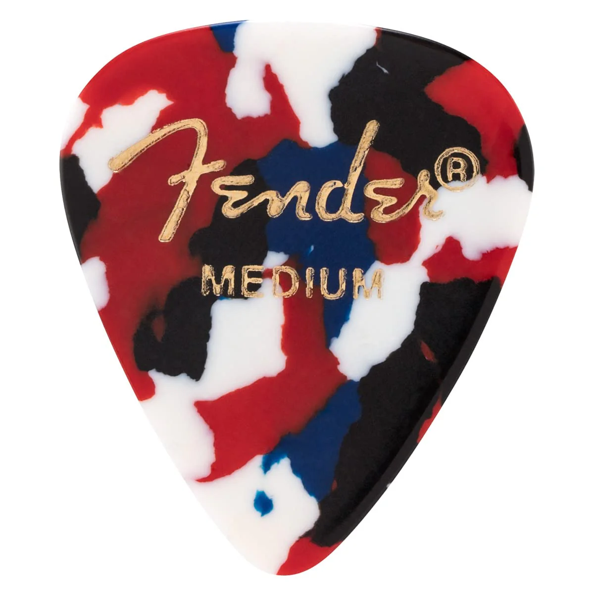 Fender Classic Celluloid Guitar Picks 351 Shape, Confetti, Medium, 12-Pack