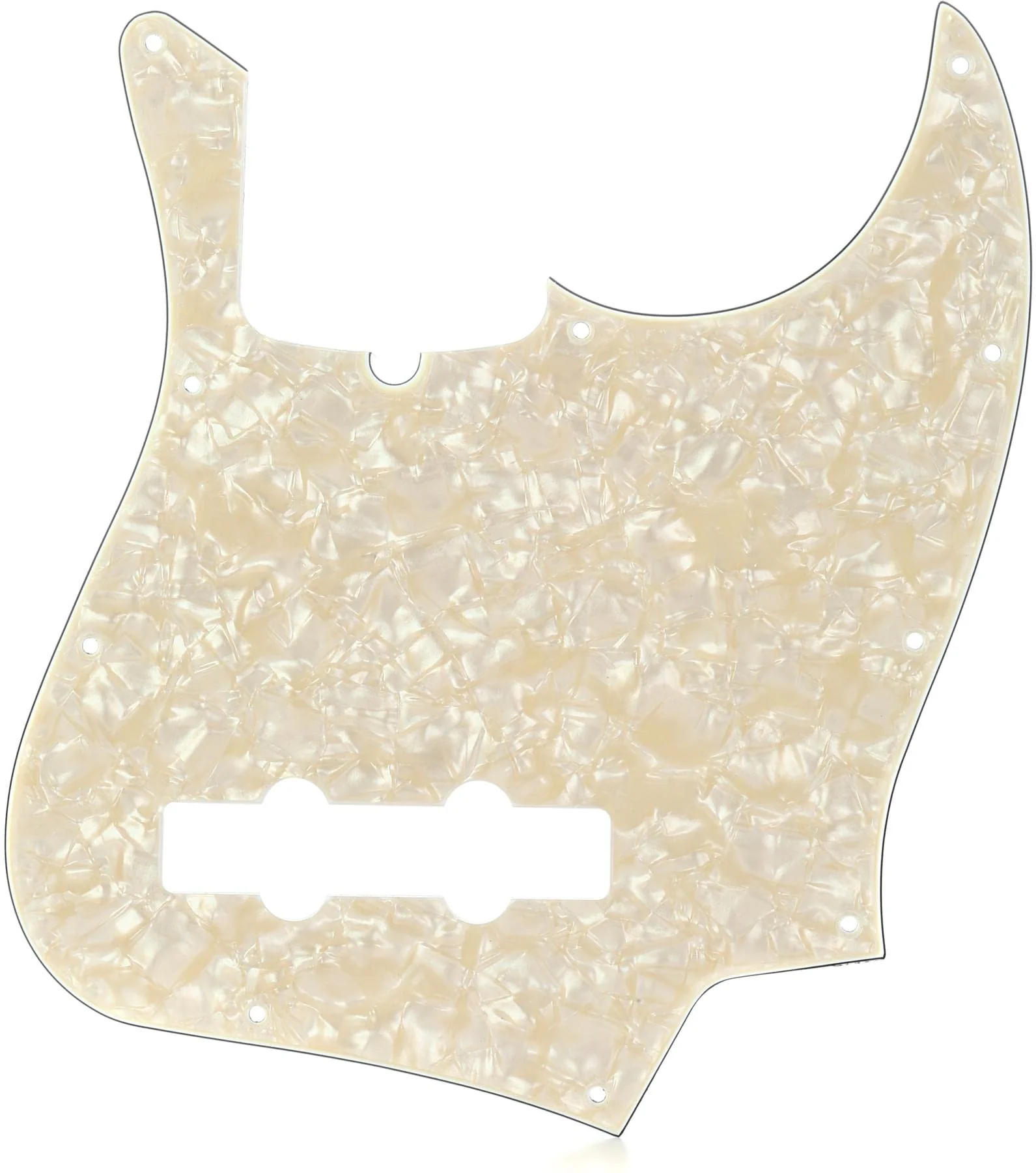Fender Modern Pickguard, Jazz Bass, 10-Hole - Aged White Moto