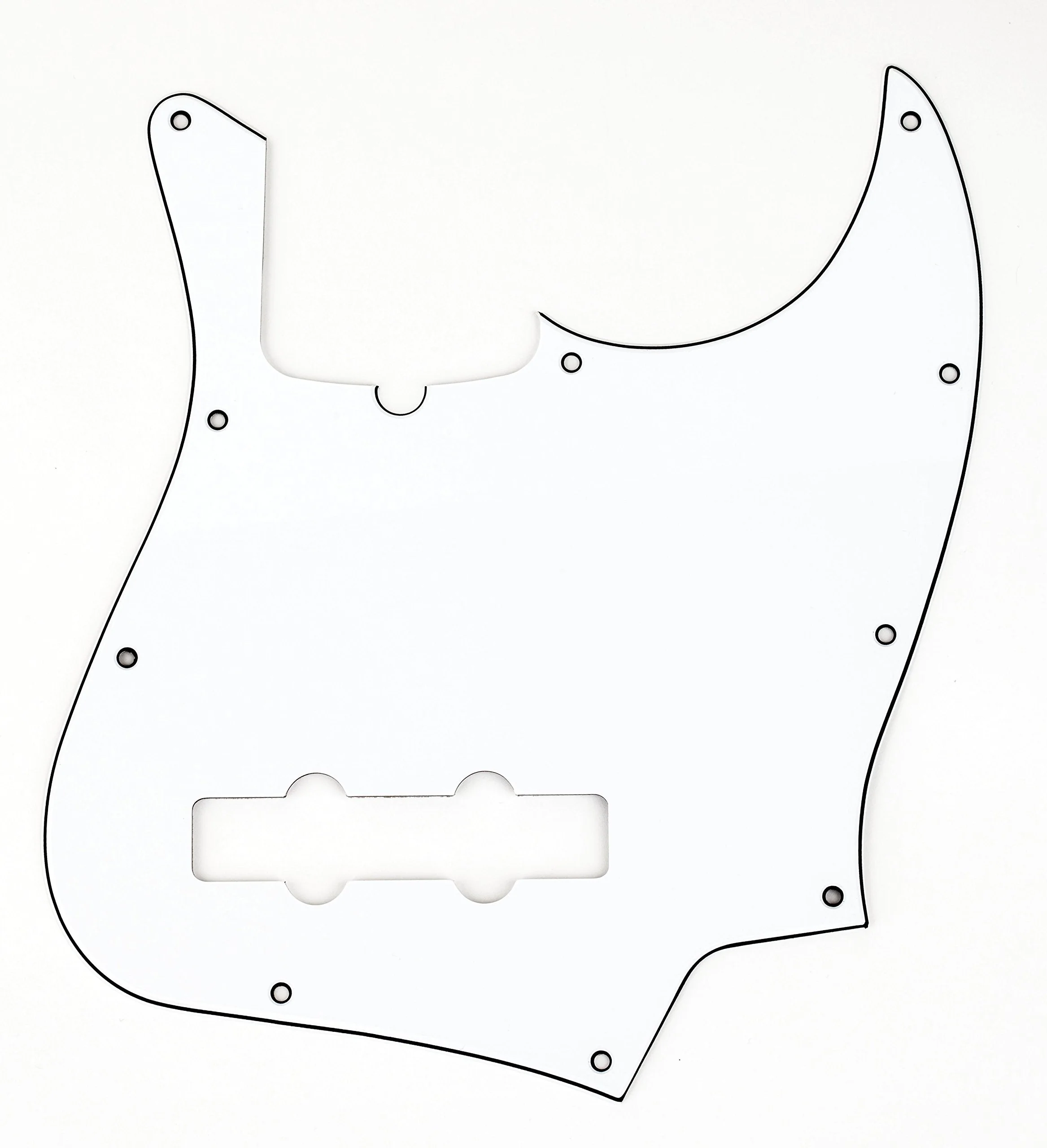 Fender Modern Pickguard, Jazz Bass, 10-Hole - White 3-Ply