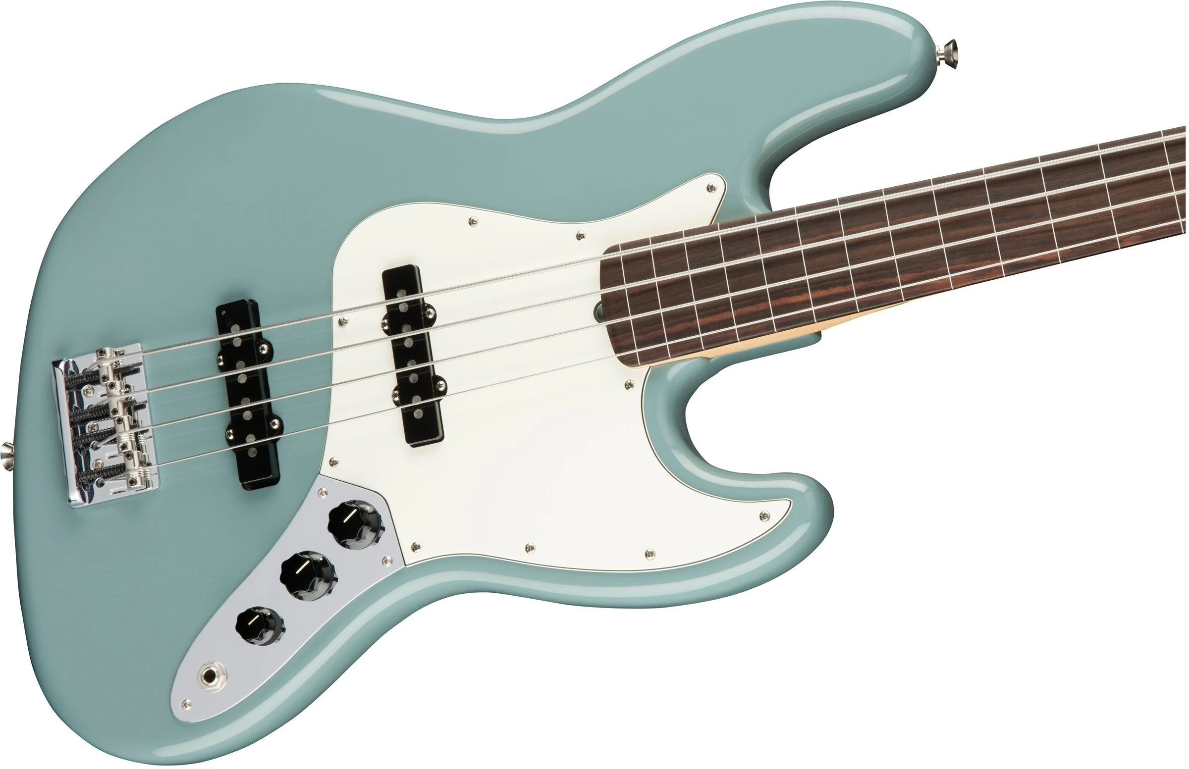 Fender Modern Pickguard, Jazz Bass, 10-Hole - White 3-Ply - Image 2