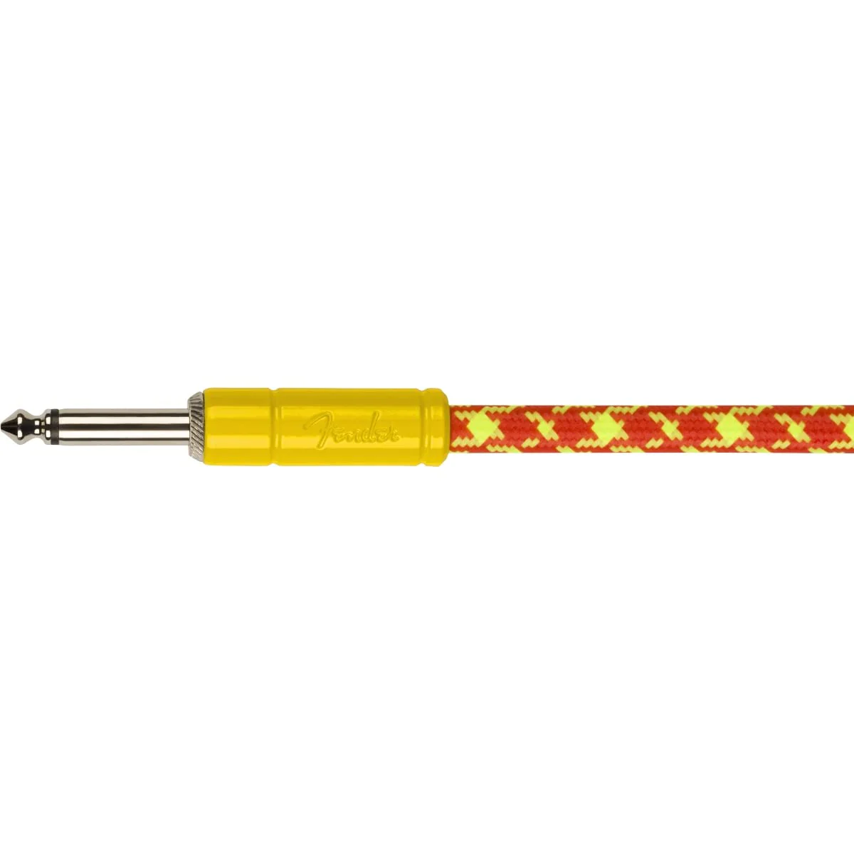Fender MonoNeon Instrument Cable, Guitar Cable, Stocking Stuffers, Guitar Accessories, Straight/Angle, Orange/Yellow Tweed, 10ft - Image 3