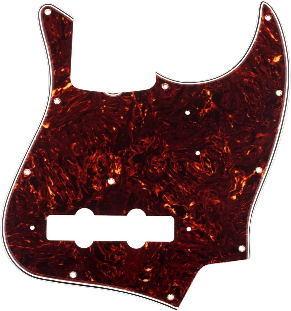 Fender Pure Vintage Pickguard, '64 Jazz Bass, 11-Hole Mount, Brown Shell, 3-Ply