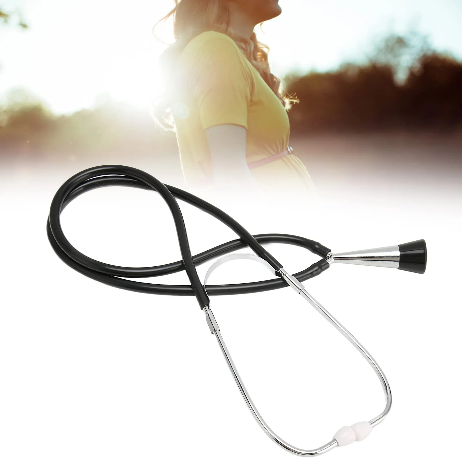 Fetal Stethoscope for Baby Heartbeat Detection, Soft Fetal Monitoring Heart Stethoscope Made of Aluminium Alloy, Black for Pregnant Women - Image 6