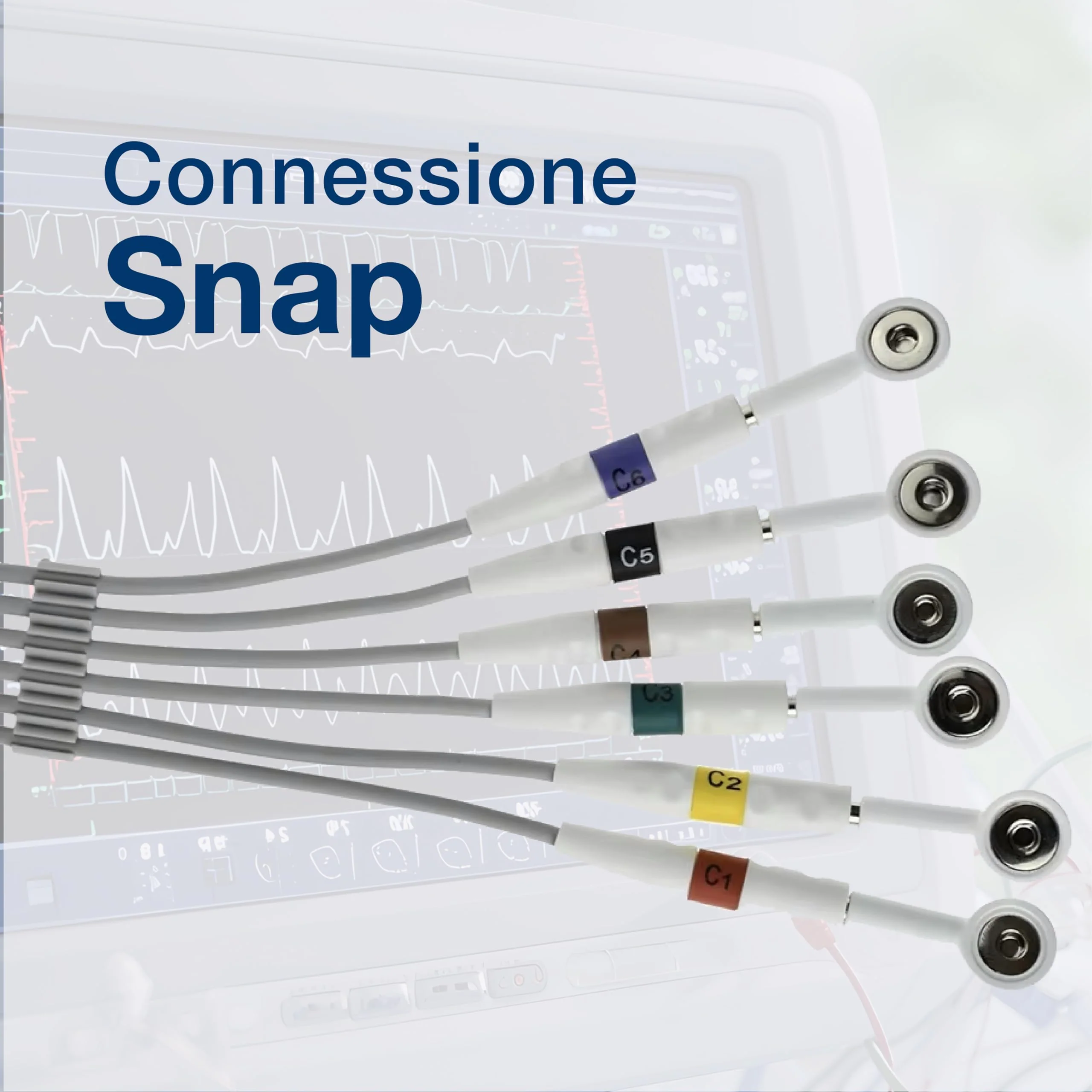 Fiab - 1 Pack of 50 Universal Single Use Oval Foam ECG Electrodes 48x50mm Adult erwachsen - Image 4