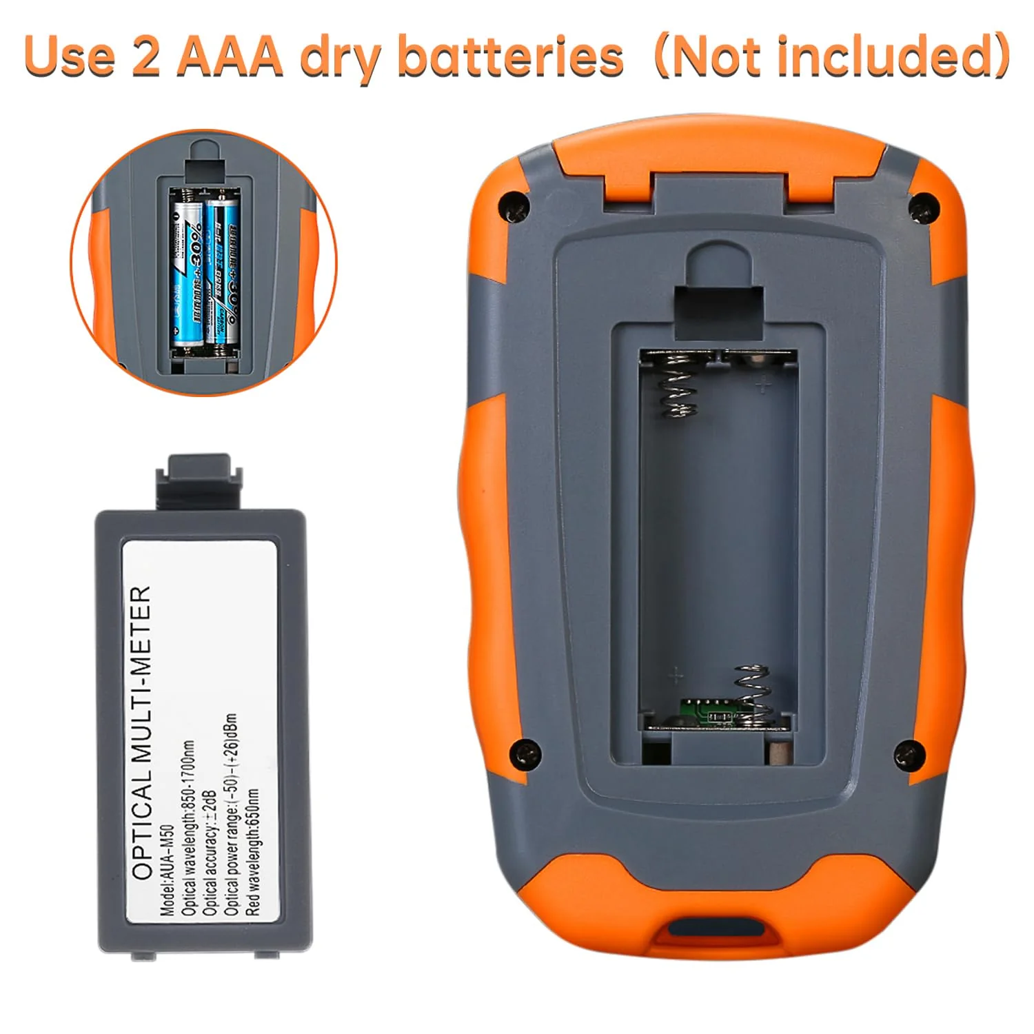 Fiber Optic Tester Portable Fiber Light Power Meter -50~26dBm, SC/FC/ST Universal Interface Built-in 10Km Fault Detector with FC to LC Adapter 1PC M50 & 10Km 1PC - Image 4