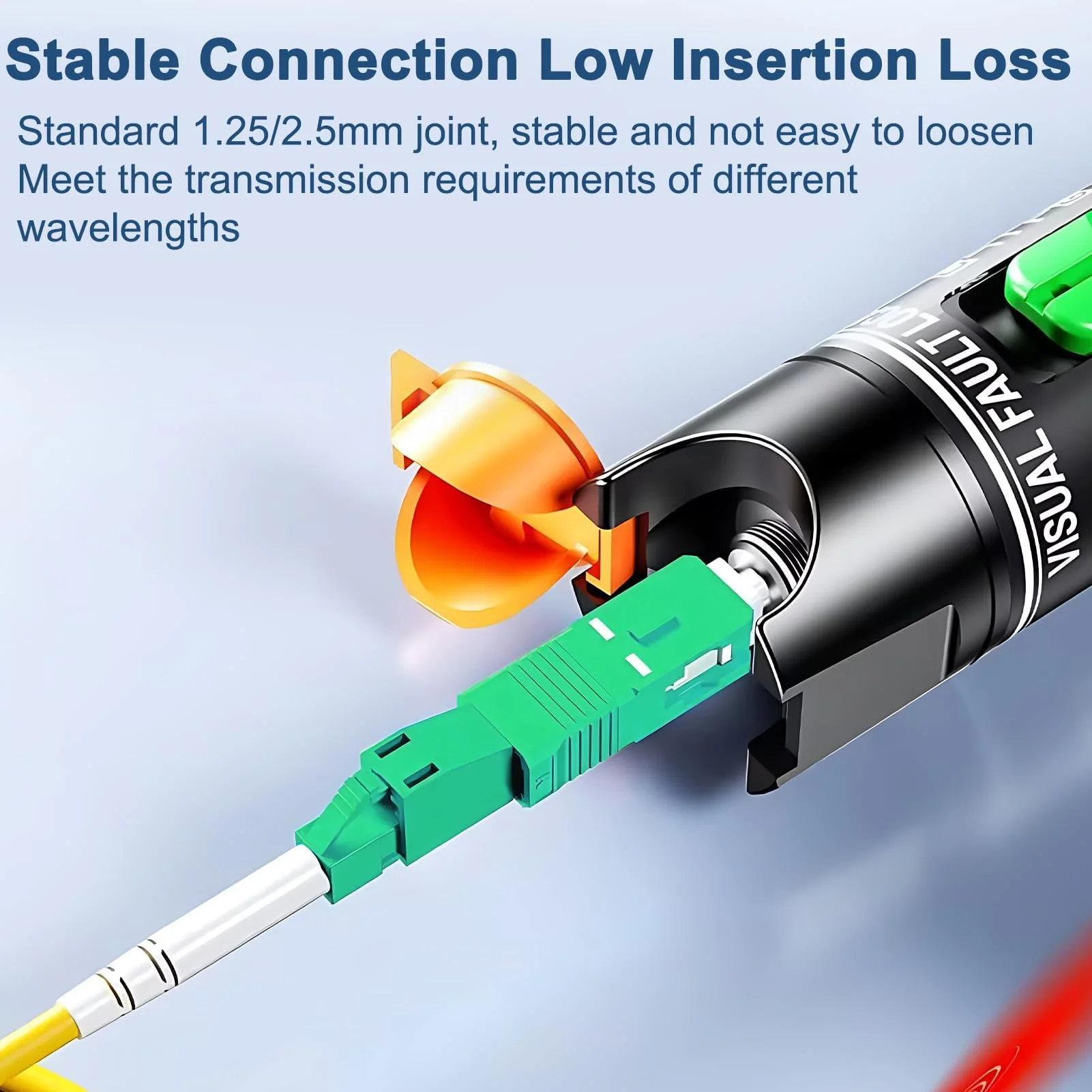 Fibre Optic Adapter LC/APC to SC/APC, Fibre Optic Coupling Singlemode Simplex 9/125µm, Hybrid Fibre Extension Cable Converter for Reliable Interface Conversion, OTDR, VFL etc. - Image 3