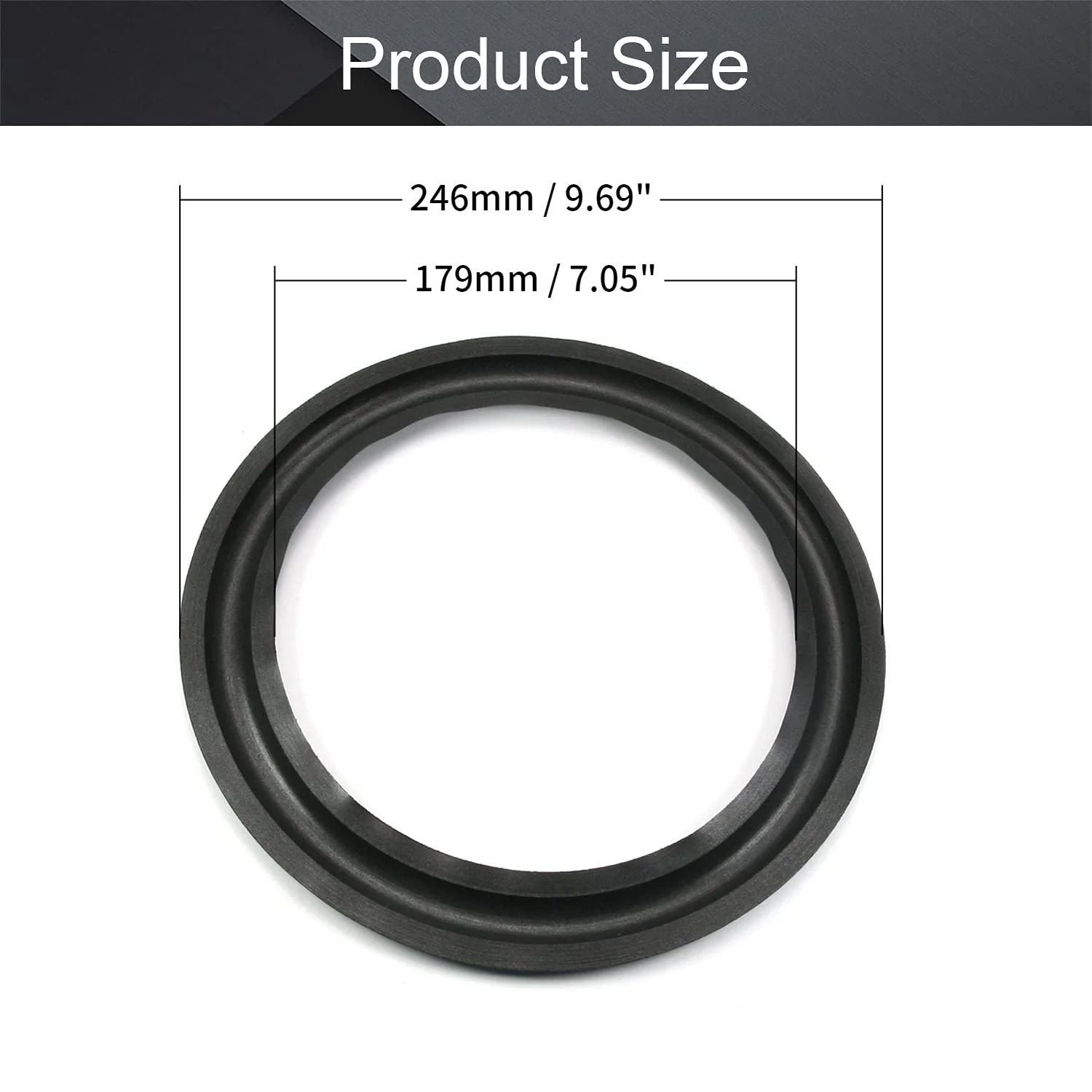 Fielect 10 Inch Speaker Foam Edge Surround Rings Replacement Parts for Speaker Repair or DIY 4pcs 10 Inch 4pcs - Image 2