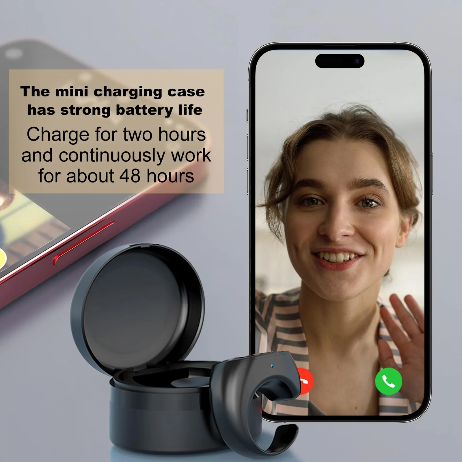Fingertip Wireless Bluetooth Remote Control, Fingertip Remote Control, Scrolling Ring Remote Control, Remote Control App Page Turner, Scrolling Rings Rechargeable Camera Remote (Black) black - Image 5