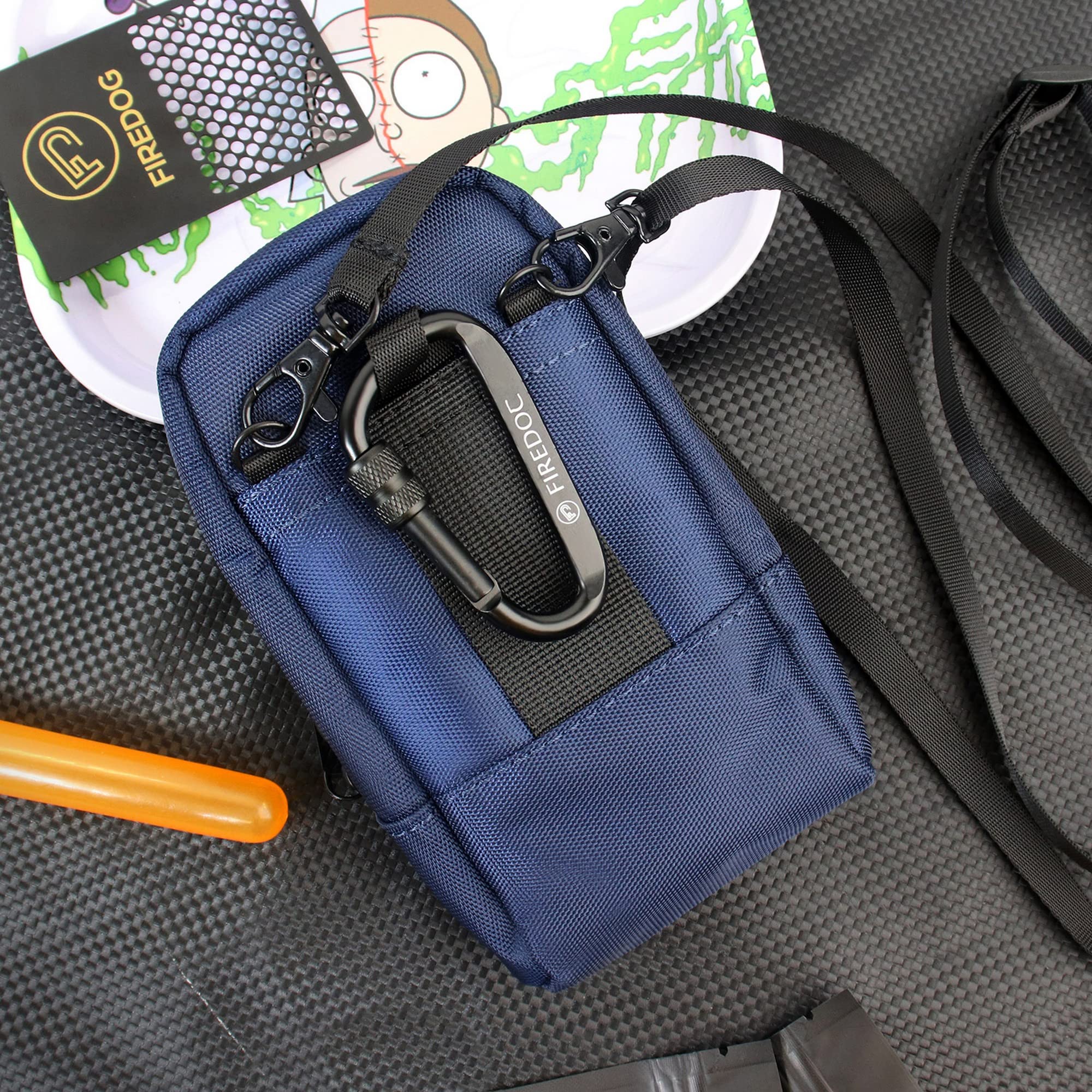 FIREDOG Smell Proof Bag, Odor Proof Pouch Carbon Lined Smell Proof Case Container for Travel Storage (Blue) Blue - Image 4