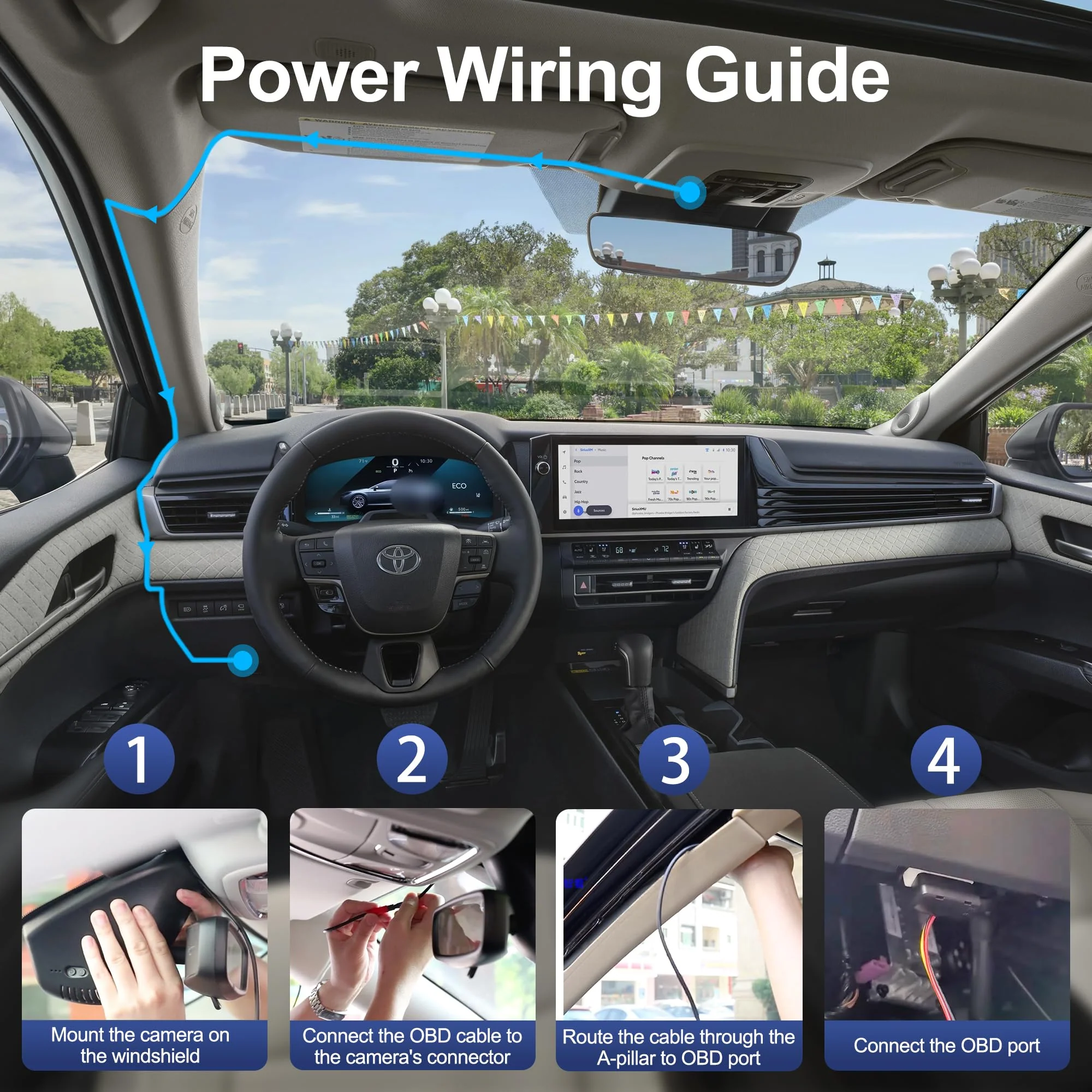 FITCAMX OBD Cable Dash Cams, Upgrade Parking Monitoring, Hardwire Wire Kit Accessories - Image 5