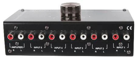 Five Input Source Tabletop Control Switch Box Internal Pc Board Design Metal Case - Image 2