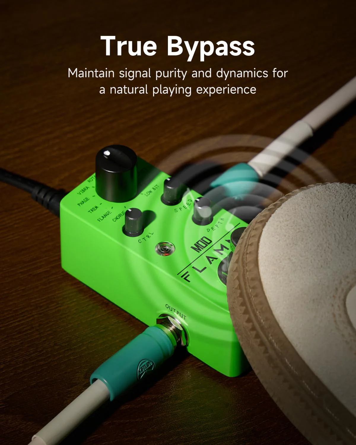 FLAMMA FC05 Mini Modulation Pedal with Chorus Flanger Tremolo Phaser Vibrato Rotary Liquid Autowah Stutter Ring LowBit FC05 Modulation - Image 4
