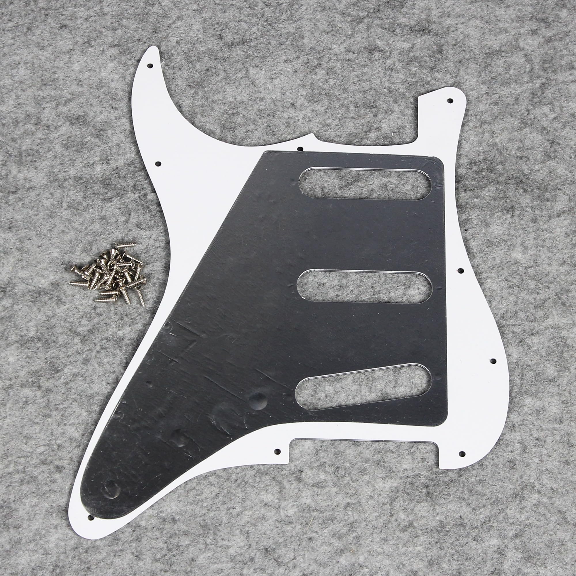 FLEOR 11 Holes ST Style Pickguard SSS Guitar Pickguard Pick Guard Scratchplate with Screws Set,4Ply Red Tortoise Shell 4Ply Red Tortoise Shell - Image 4