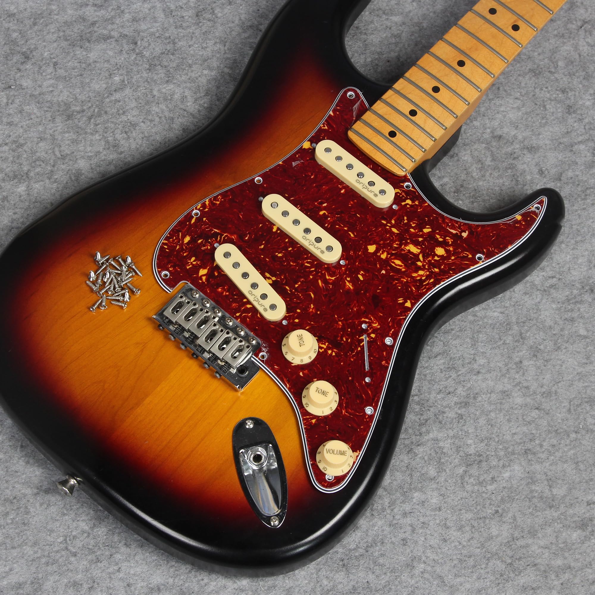 FLEOR 11 Holes ST Style Pickguard SSS Guitar Pickguard Pick Guard Scratchplate with Screws Set,4Ply Red Tortoise Shell 4Ply Red Tortoise Shell - Image 5