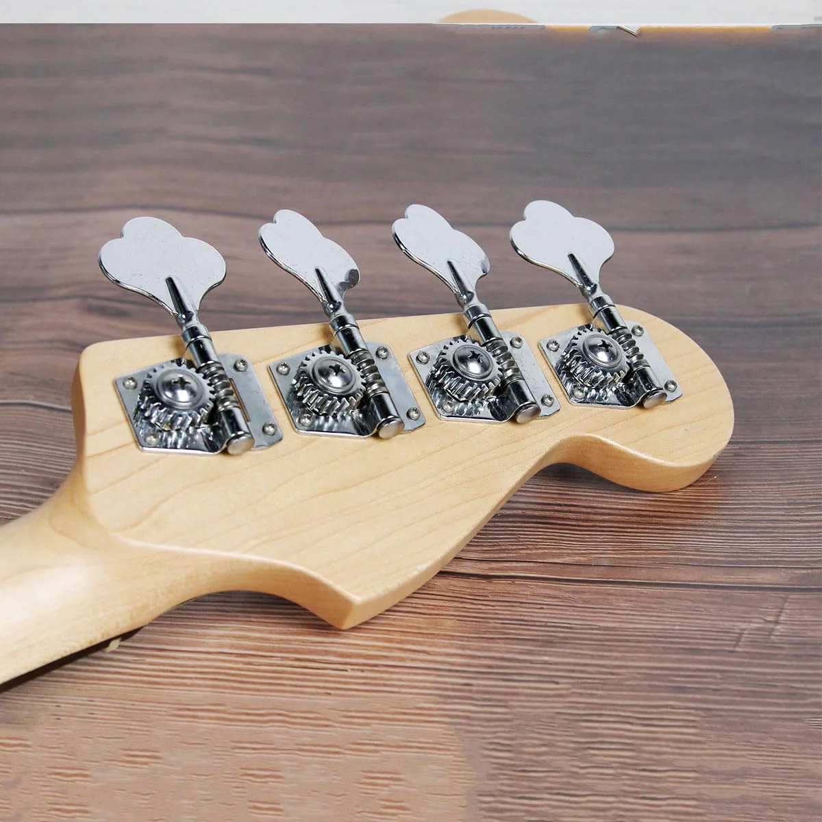 FLEOR 4Pcs Left Handed Vintage Open Gear Bass Guitar Tuning Keys PB JB Bass Guitar Tuning Machine Head 4L Chrome - Image 2