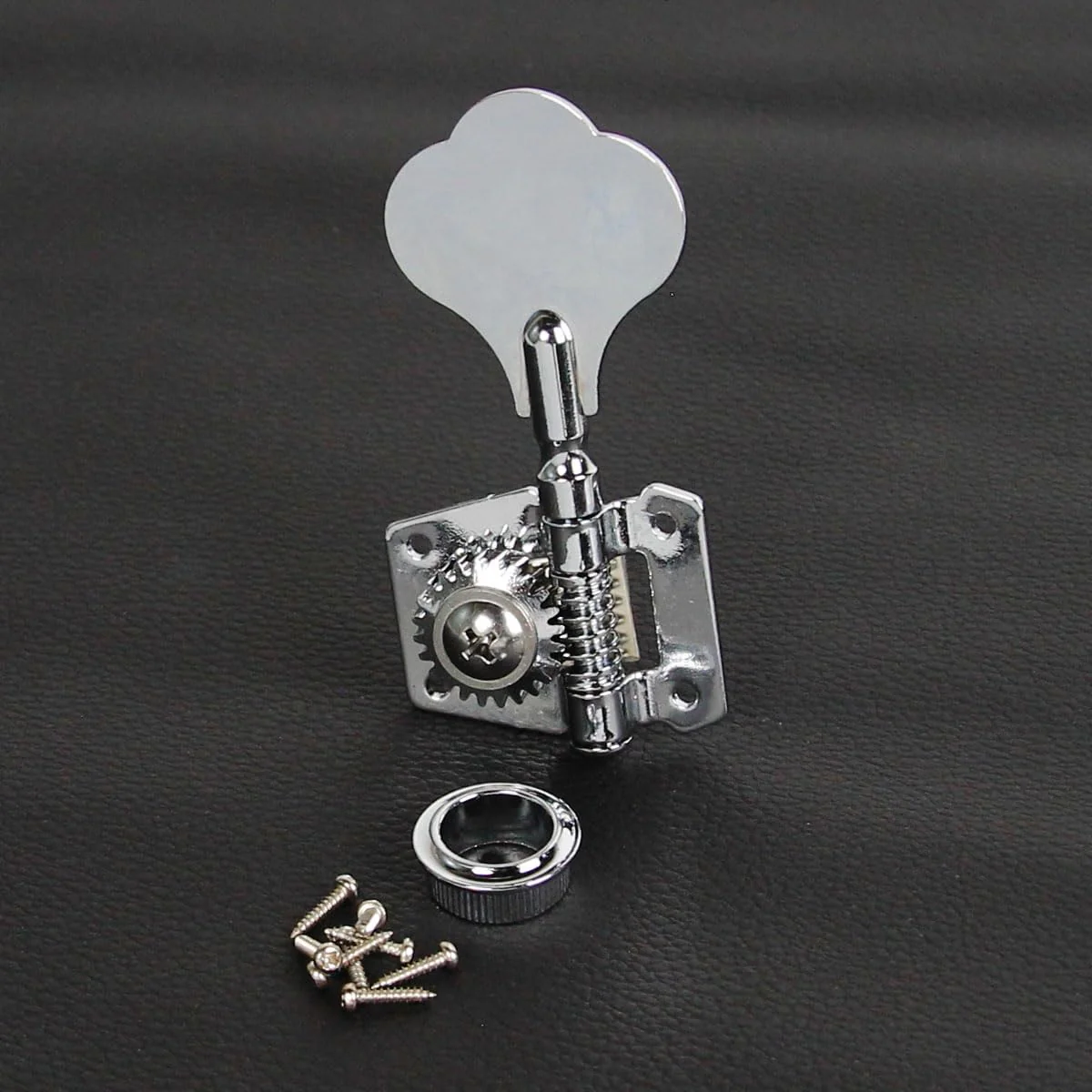 FLEOR 4Pcs Left Handed Vintage Open Gear Bass Guitar Tuning Keys PB JB Bass Guitar Tuning Machine Head 4L Chrome - Image 4