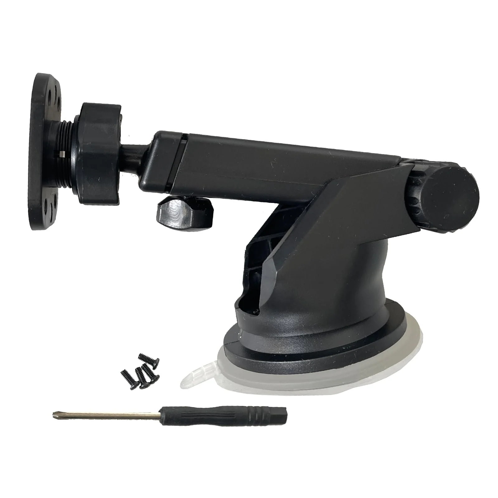 Flexible Dashboard Suction Cup Bracket with Scrwes for Portable Wirelss Carplay Screen Monitor, Upgraded Windshield Monitor Suction Cup Mount for 7"/ 9"/ 10.26" Car Android Auto Screen Screws Bracket