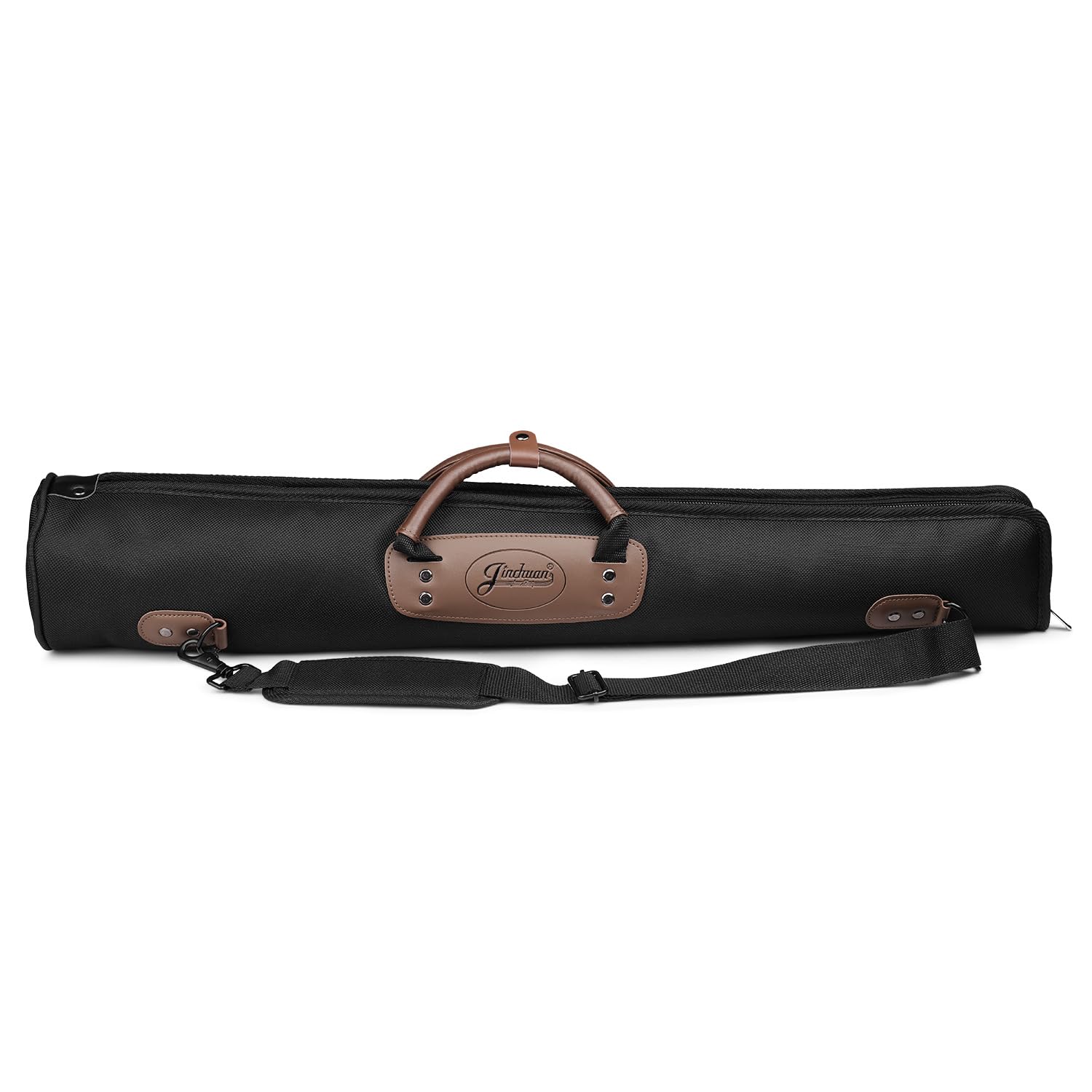 Flexzion Soprano Saxophone Case, Sax Gig Bag Backpack w/Strap, Pouch, Leather Handle, Music Instrument Storage, Lightweight, Water-Resistant & Shockproof for Wind Controller, Crampon Clarinet, Black,