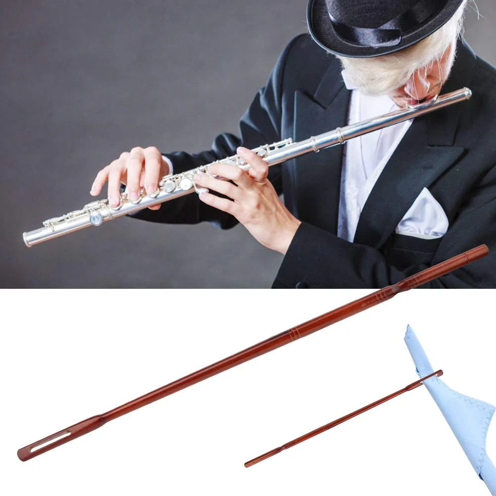 Flute Cleaning Rod,Maple Wood Succinite Color Flute Maintenance Cleaning Tool 36.2 x 0.96cm Playing Accessories - Image 4