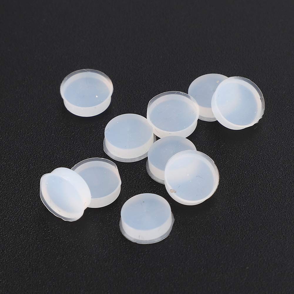 Flute Key Cover, 7x2.5mm Flutes Repair Part, 10Pcs Soft Rubber Open Hole Plug Flutes Repair Parts Musical Instrument Accessories for Most Types of Flute(Transparent) - Image 7