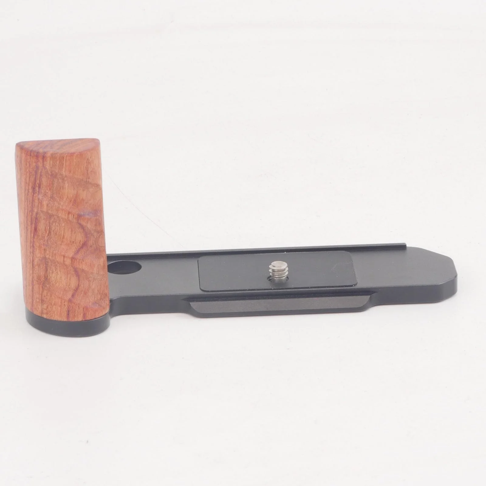 FM2 Wooden Hand Grip for Nikon FM2 Camera, L-Shape Handgrip Baseplate Mount for Nikon FM2, Quick Release Aluminum Alloy Plate for Arca, Lightweight Wooden Side Handle (Black) Black - Image 2