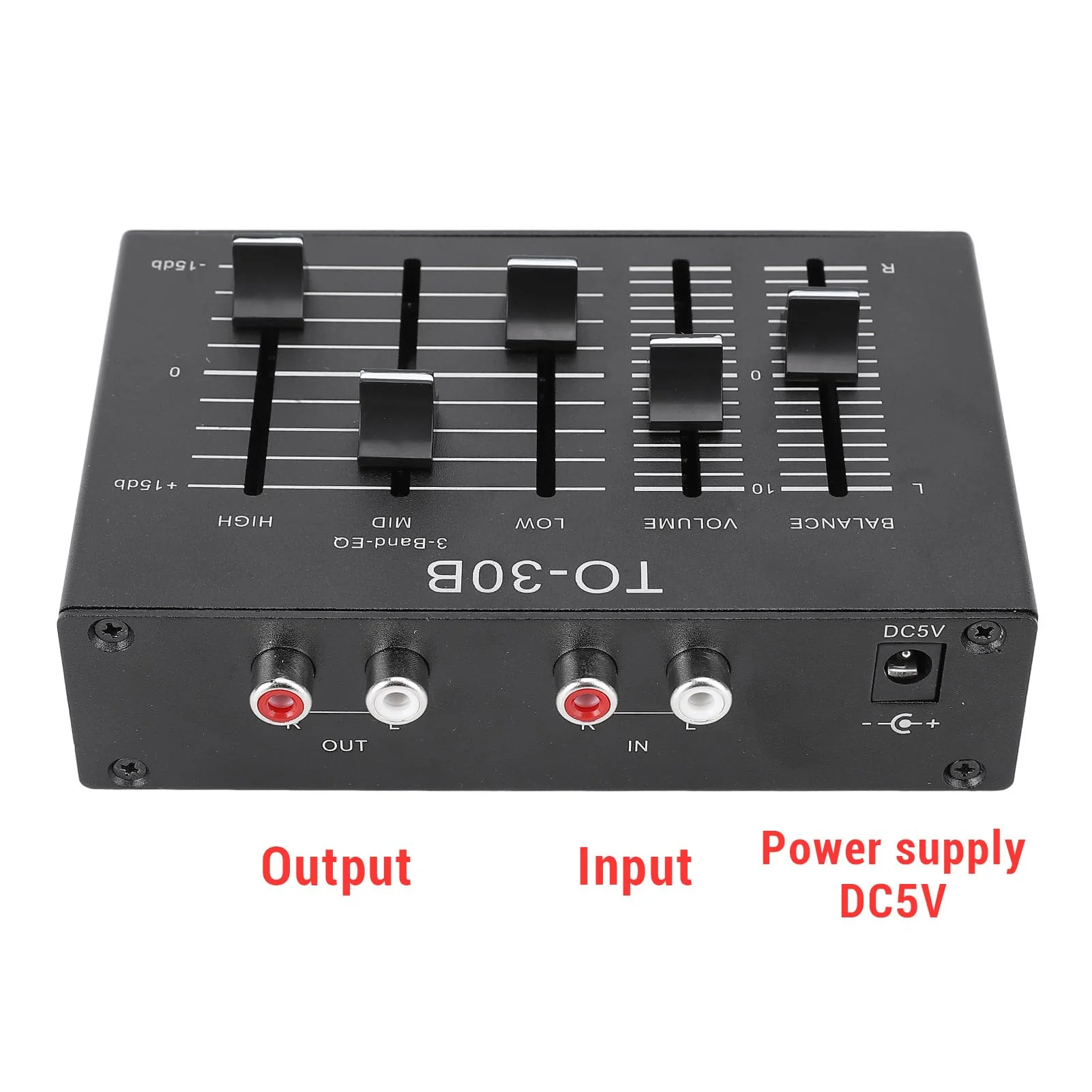 Fockety 3 Band Equalizer, 3 Band EQ EQ Equalizer Low Noise Volume Control High Medium Low 3 Band Sound Channel Fit Electronics, Turntables, Sound Cards, Guitars, Basses - Image 5