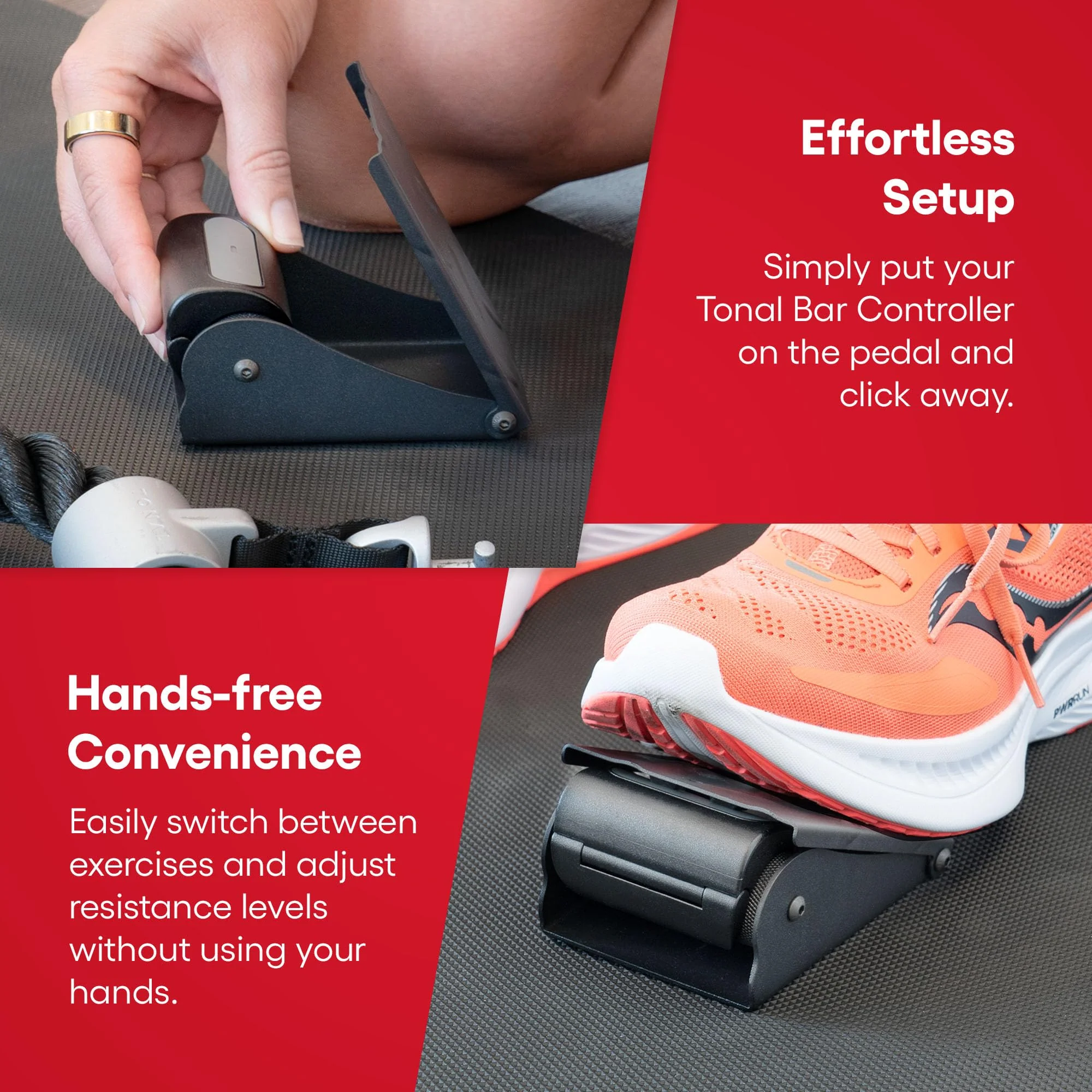 Foot Pedal Activator for Tonal Home Gym - Solid Metal Foot Pedal Adapter for Tonal Bar Controller - Must Have Accessory for Tonal (Tonal Bar Control Module not included) - Image 3