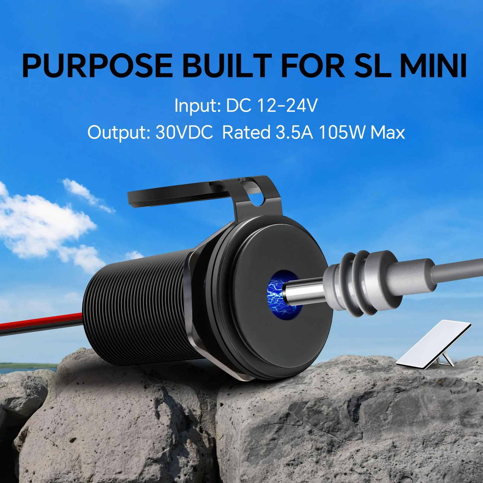 for Starlink Mini 12V Power Adapter Recessed Mount, DC 12V to 30V Step Up Converter Waterproof & Aluminum, Power Supply Starlink Mini Accessories for RV, Boat, Camper, Off-Grid Use - Image 2