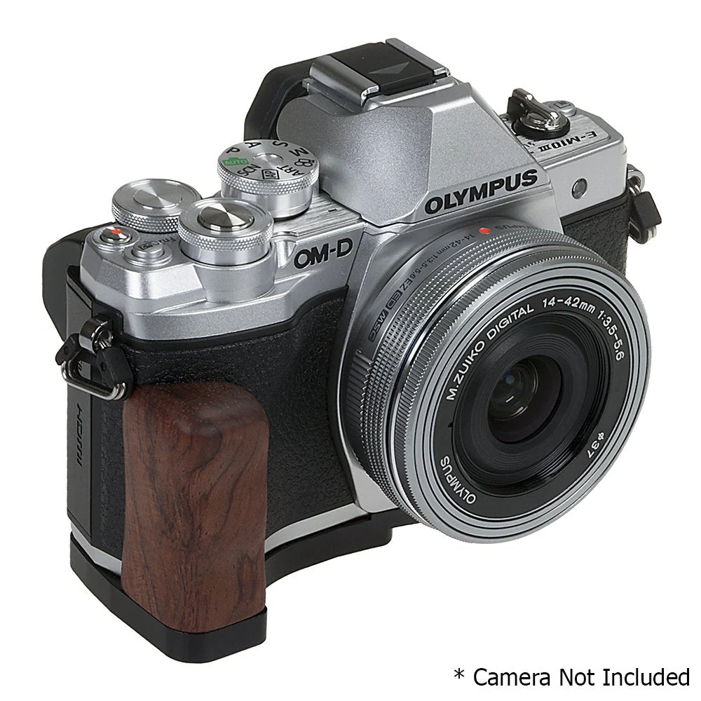 Fotodiox Pro, Deluxe All Metal Black Camera Hand Grip for Olympus OM-D E-M10 Mark III Mirrorless Micro Four-Thirds Digital Camera with Battery Access - Image 7