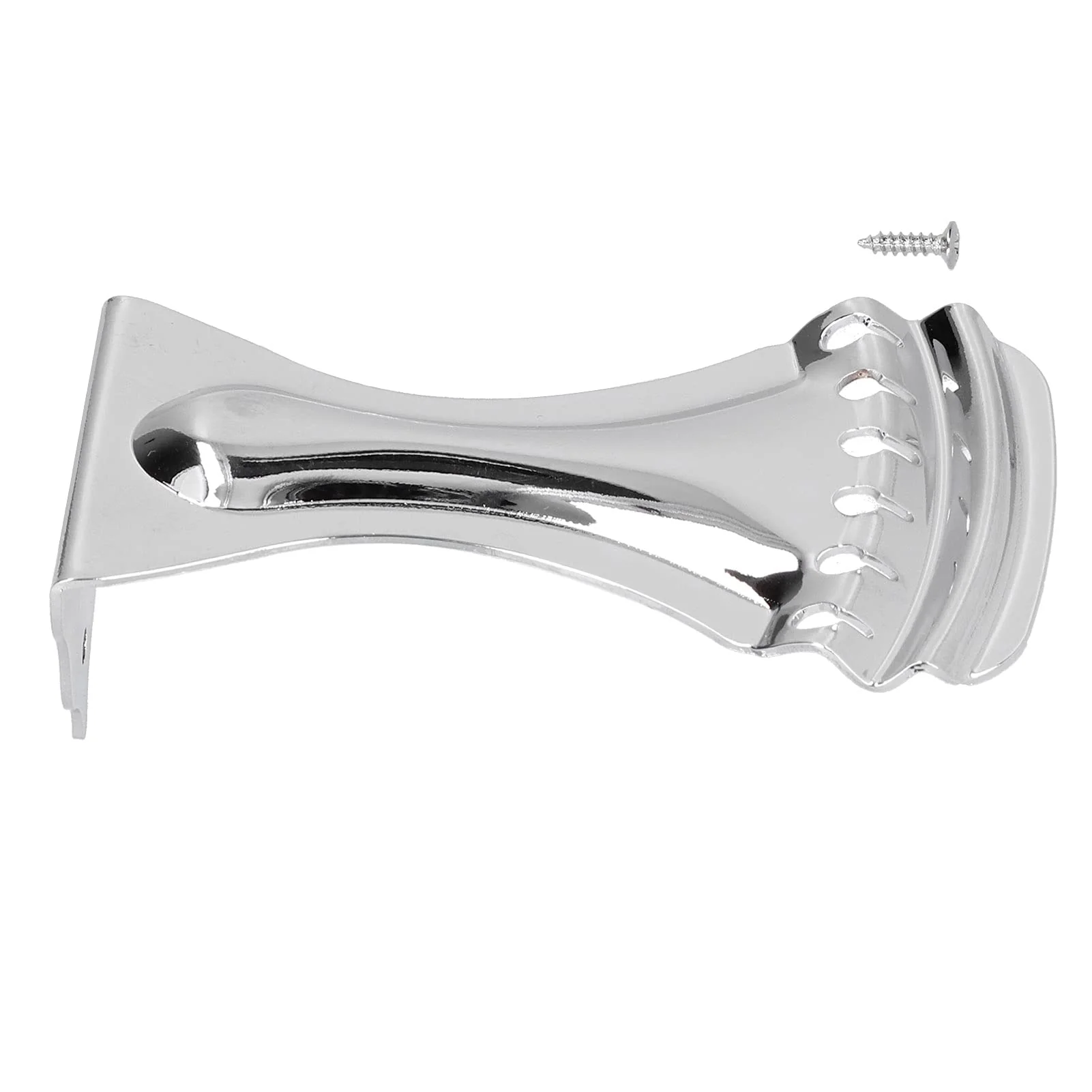 Gaeirt Gaeirtq7euhozg9c4017 Guitar Tailpiece Bridge, 6 String Guitar Tailpiece Hole Design For 6-String Resonator Guitars For Guitar Lover, Guitar Tailpiece Metal Silver 6 String Bridge Accessories