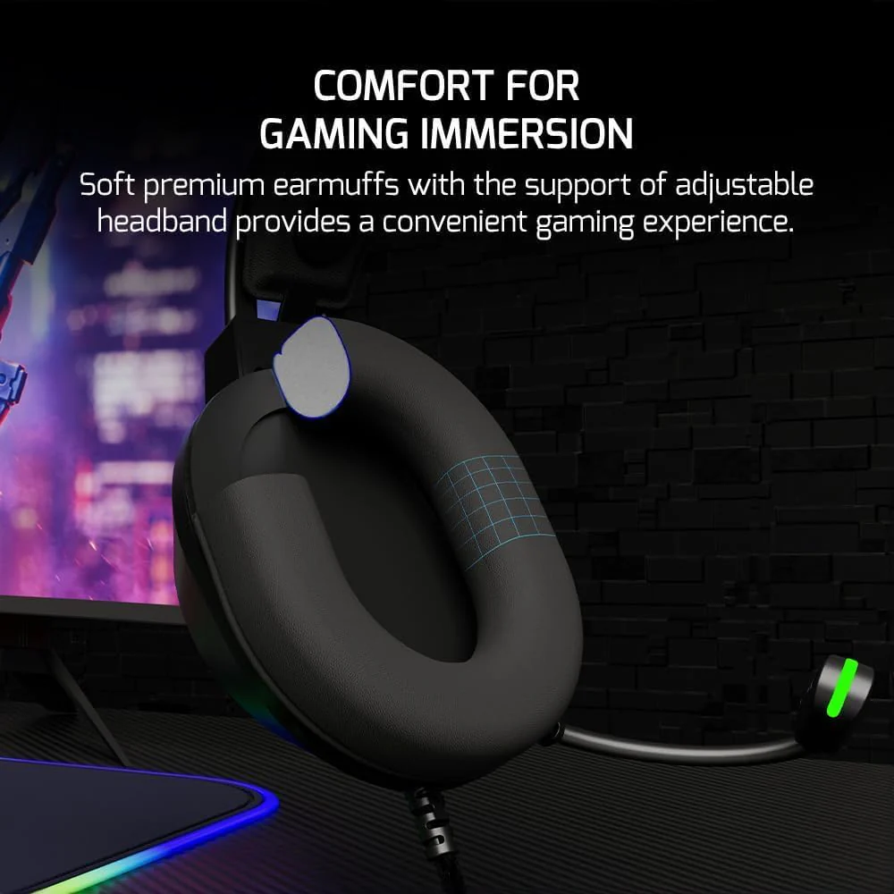 GAMEPOWER Voldon X 3.5mm Jack Gaming Headset - Wired Headphones with 50MM Drivers, Comfort Design, Noise Cancelling Mic, PS4, PS5, for Xbox, Black VOLDONX - Image 4