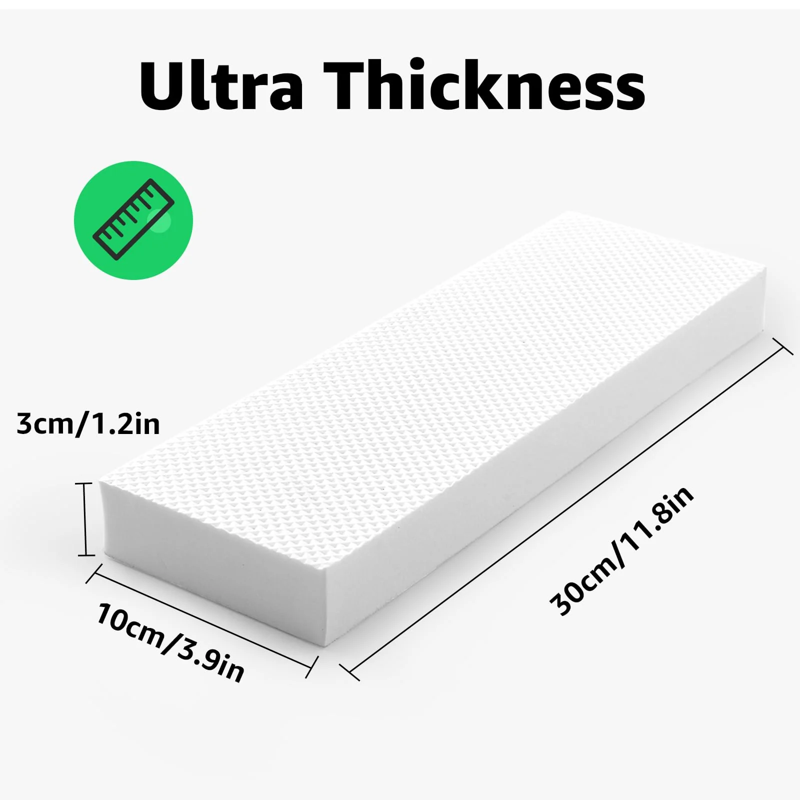 Garage Wall Protector, 2 Pack Thick EVA Foam Bumper for Car Doors,Waterproof & Fireproof Wall Guard,Protect Garage Walls from Scratches,Dents,Vehicle Damage (White, 11.8"x3.9"x1.2") 2 Pack 11.8"x3.9"x1.2" White - Image 3