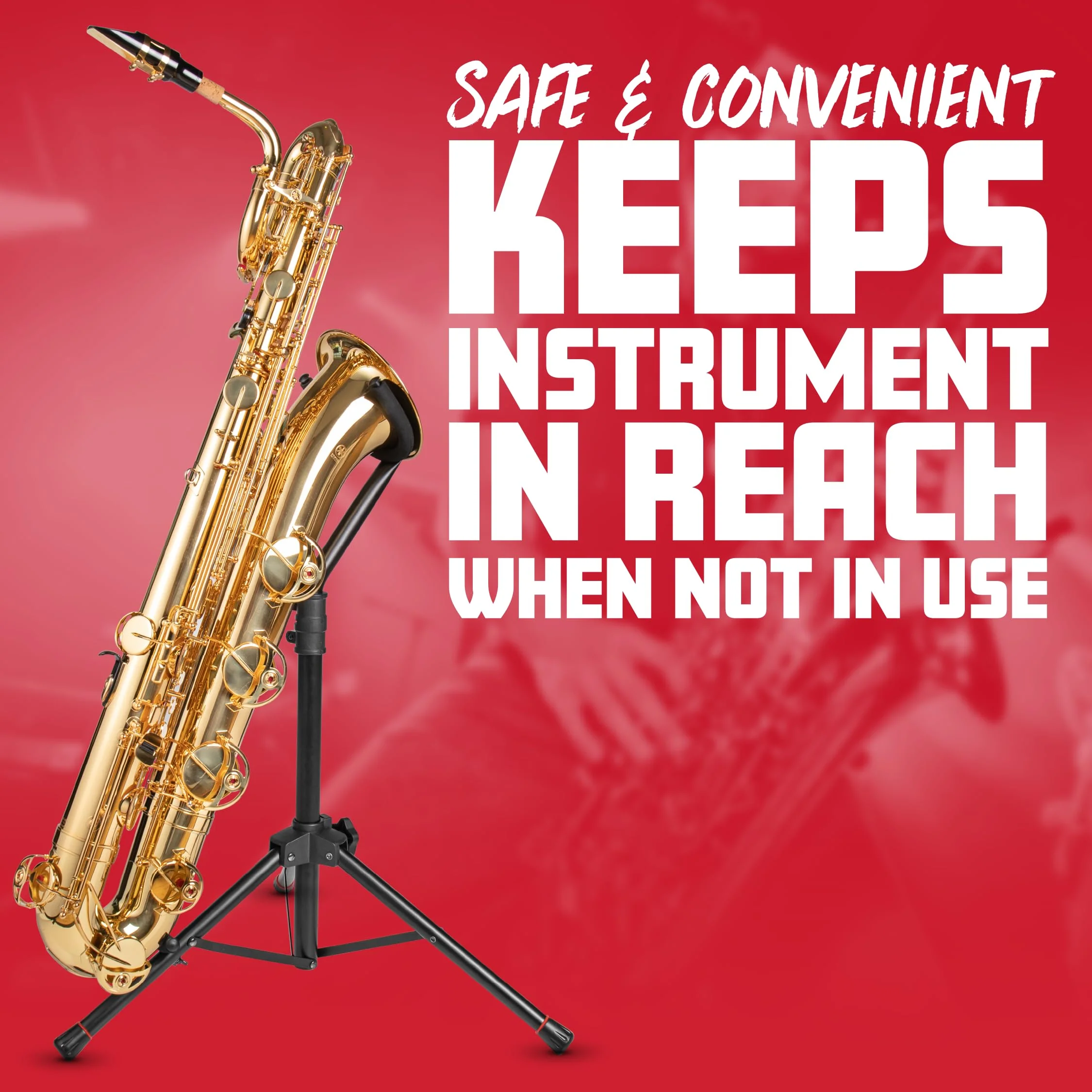 Gator Frameworks Tripod Style Stand for Standard-Sized Trumpets; (GFW-BNO-TRUMPET) Trumpet Stand - Image 2