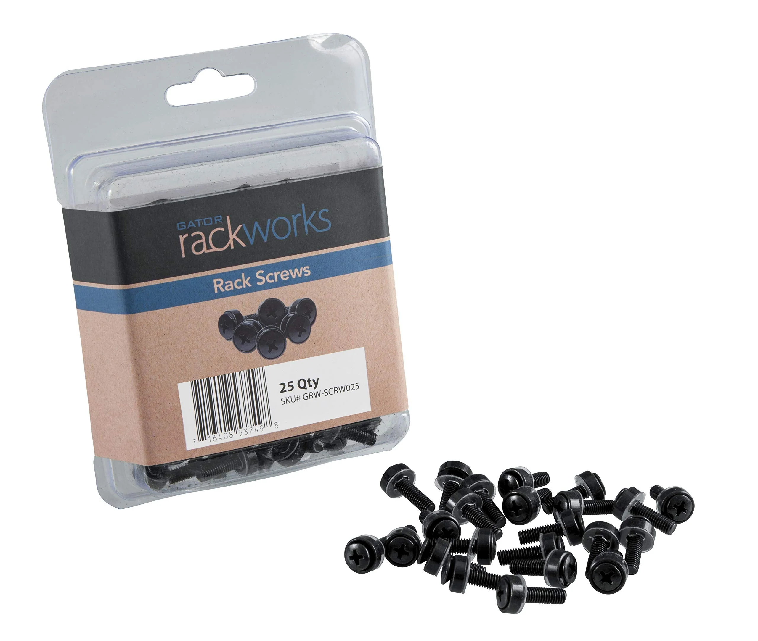 Gator Rackworks Standard Size Rack Screws; 25 Pack (GRW-SCRW025) , Black - Image 6