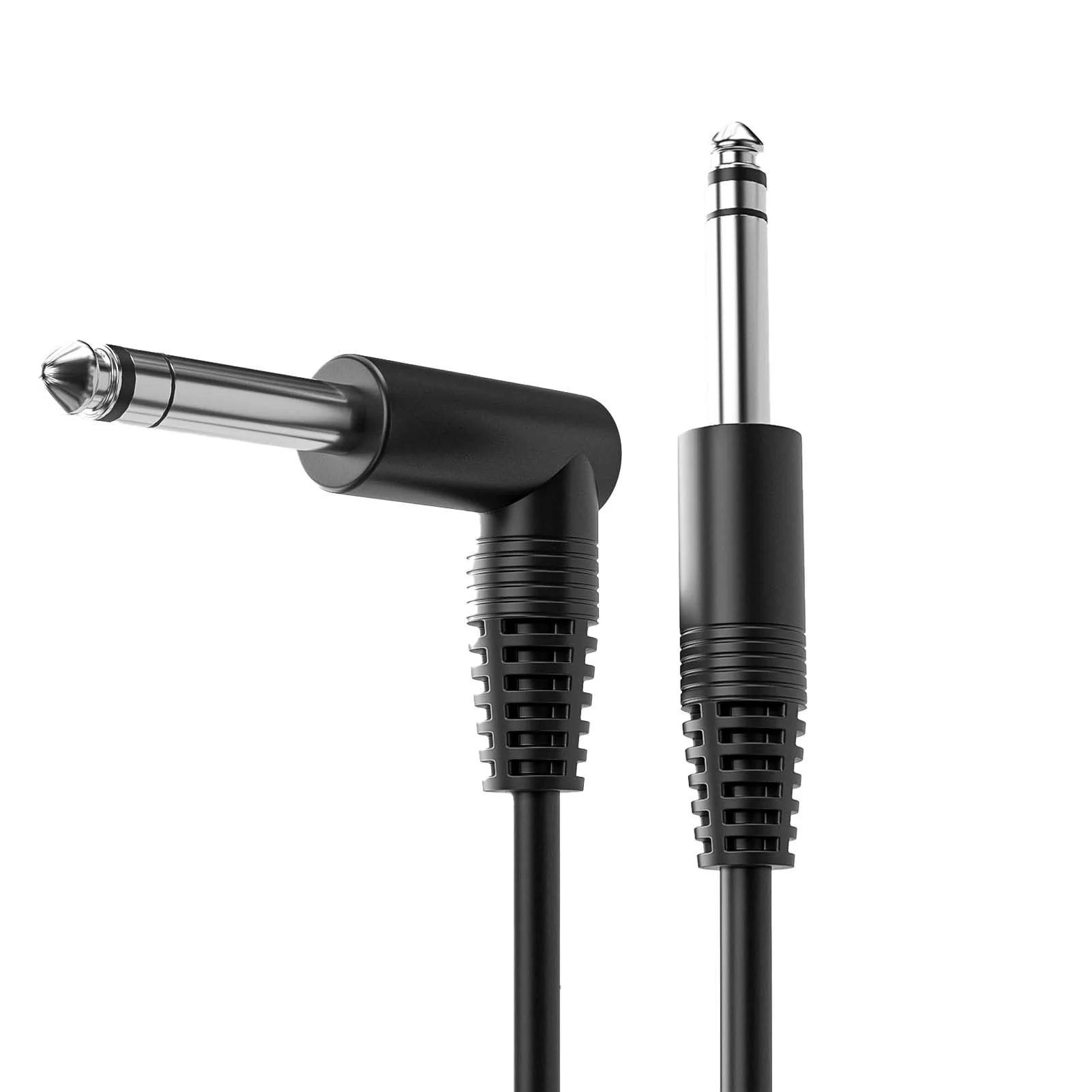 GC-BS2S 1/4 Inch Male Jack Stereo Audio Cord,6.35 Balanced Line Lead for Electric Guitar,Bass,Keyboard,Mixer,Amplifier/AMP,Speaker GC-BS2S (Right Angle-to-Straight, 15Feet(2Pack)) Right Angle-to-Straight 15Feet(2Pack) - Image 2