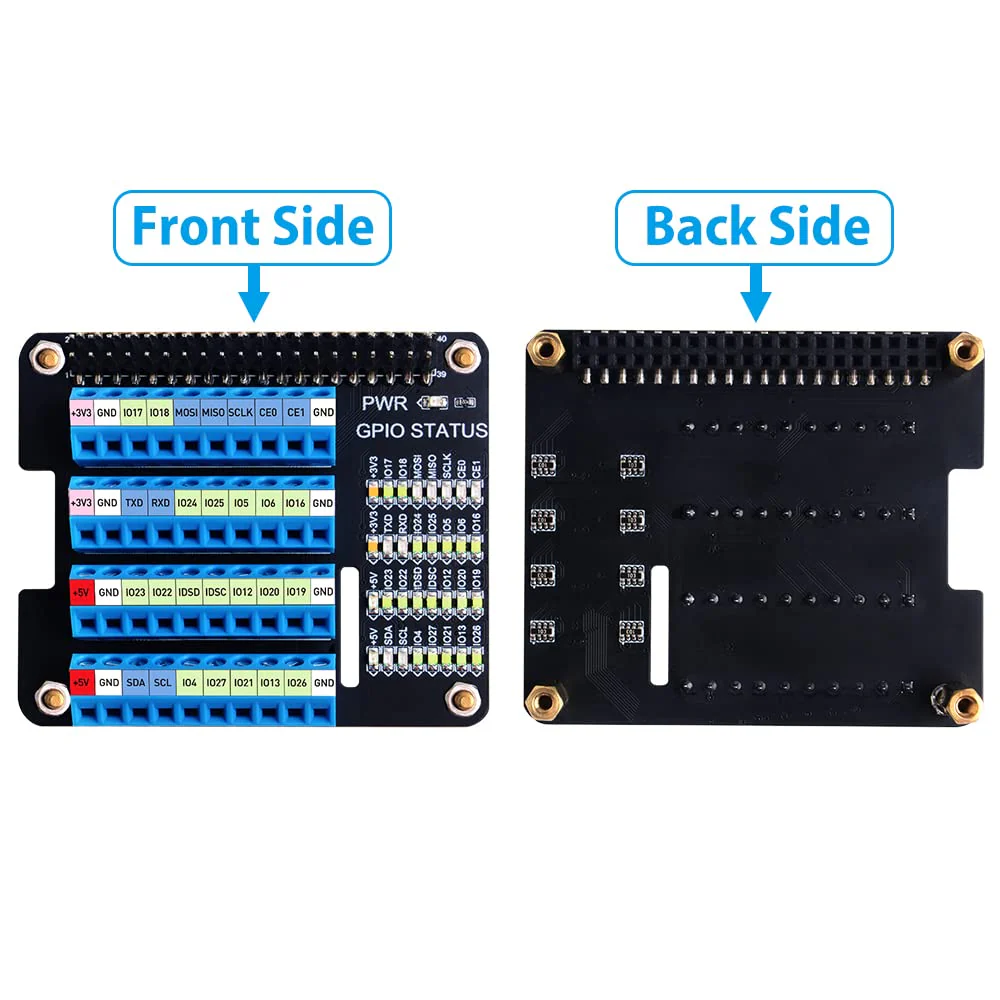 GeeekPi Raspberry Pi GPIO Screw Terminal Block Breakout Board HAT with GPIO Status LED, Raspberry Pi GPIO Expansion Board Breakout Module for Raspberry Pi 4B/3B+/3B/2B/B+/Pi Zero W/Pi Zero 2 W - Image 4